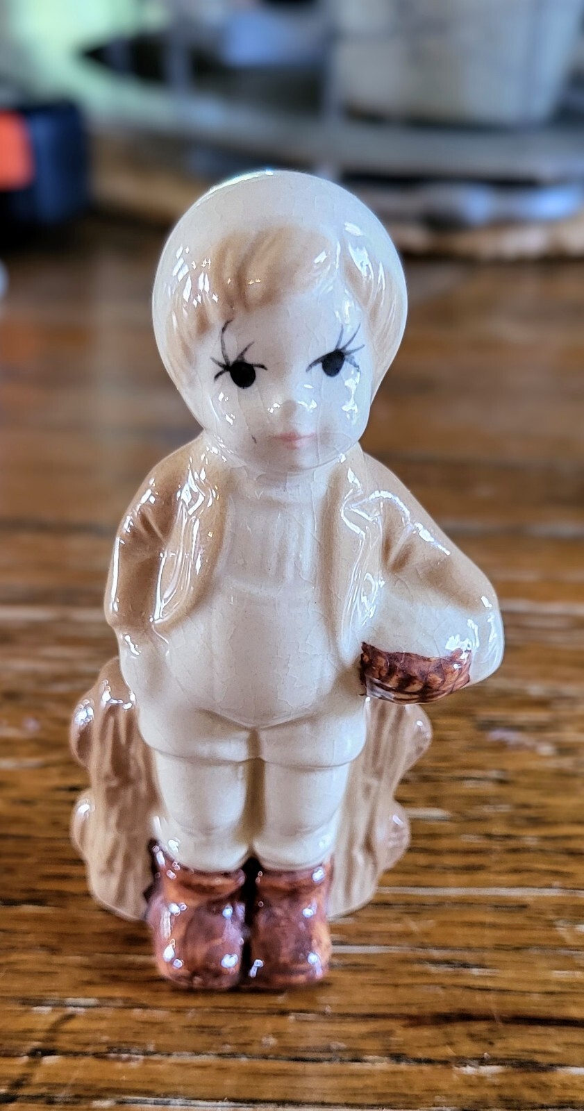 3 Vintage Little Boy Porcelain Figurines. Approx 3.5″ Tall