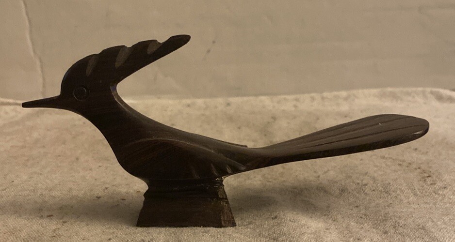 VTG WOOD ROAD RUNNER Hand Carved 6.25” X 3” X 1.75”
