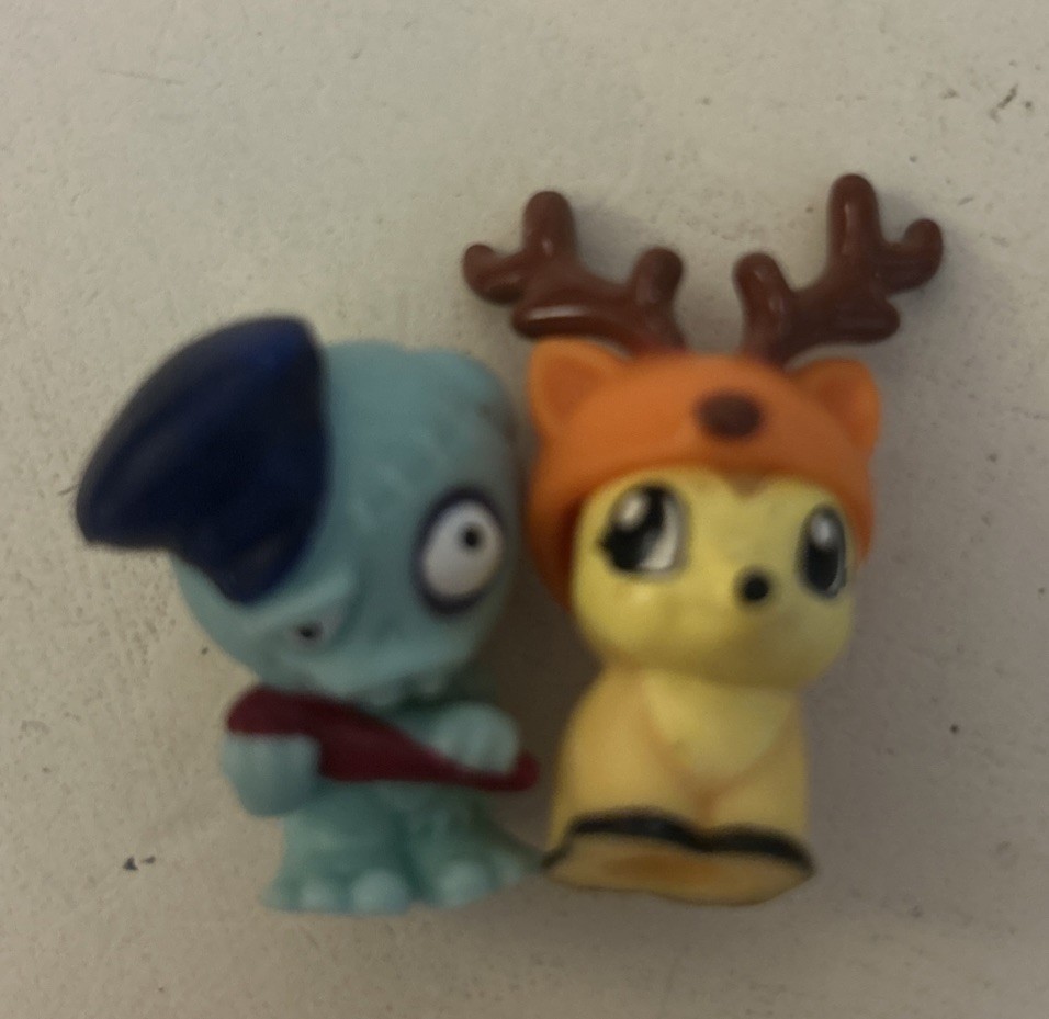 Lot Of 18, 1 to 2 Inch Rubber Multi-Colored Figurines with various themes