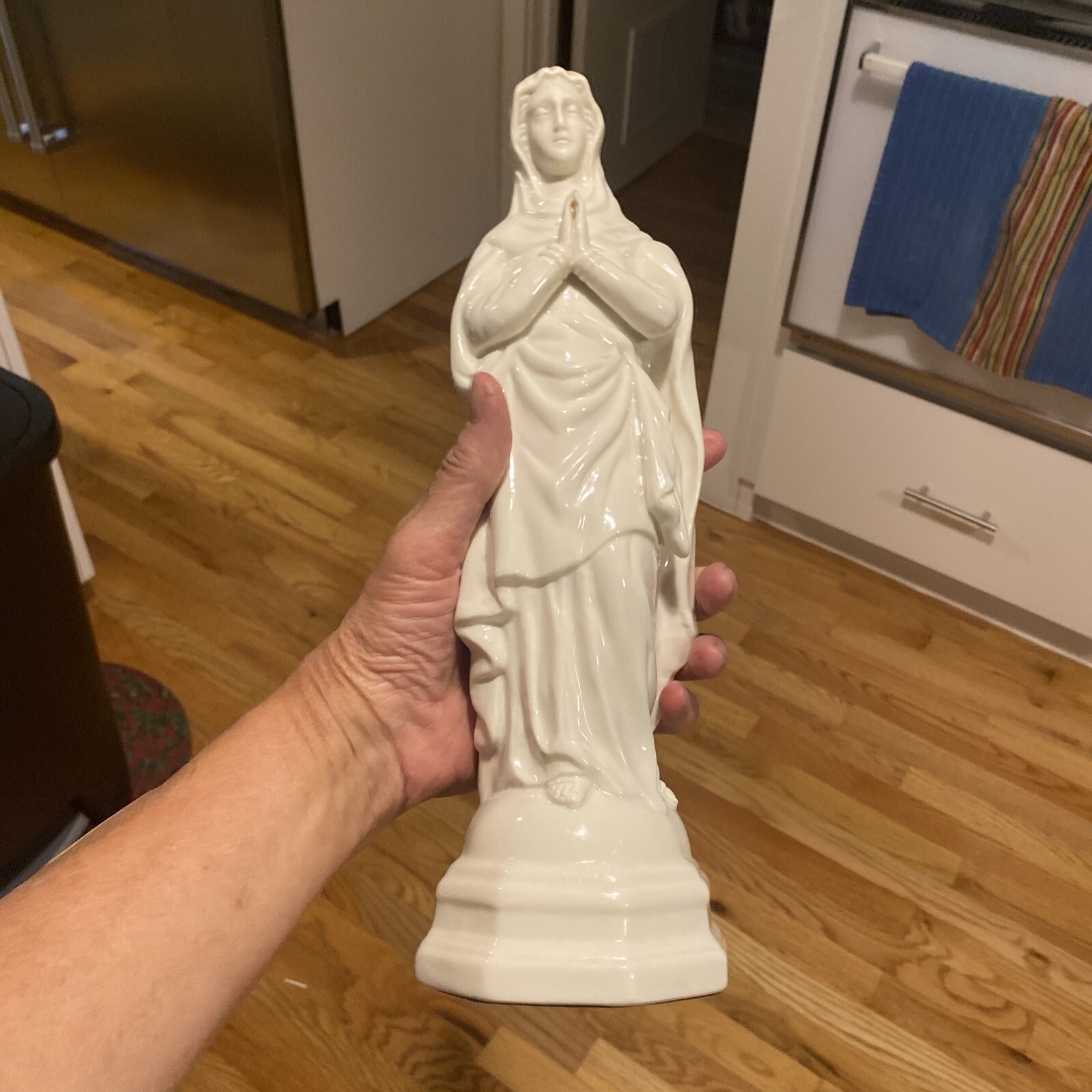 Belleek Blessed Virgin Mary / Madonna 12” Porcelain Figurine