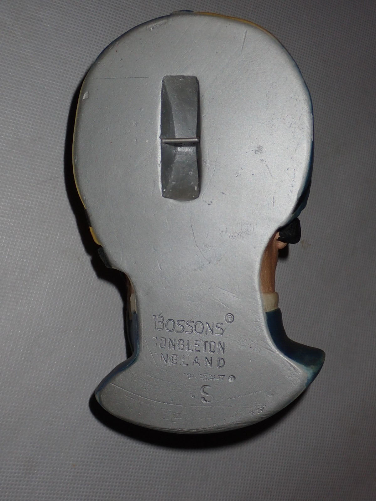 Bosson JOCKEY Head Bust 1990 England Chalkware RARE 1st Edition SPLIT CAP retire