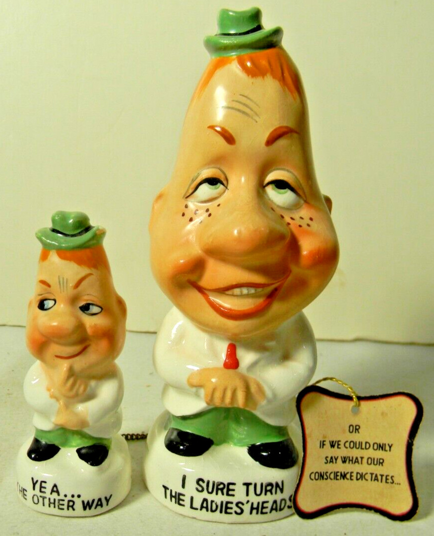 1959 ALTER EGO PSYCHO CERAMICS LIKE LADIES HEADS FIGURE WITH TAG KREISS? JAPAN