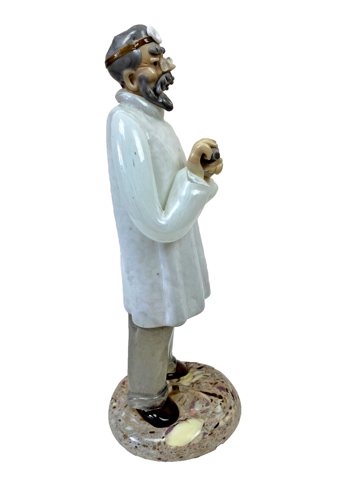50s Czech Art Crystal Cut Glass Doctor Figurine Physician 9″ ZBS Handmade MCM