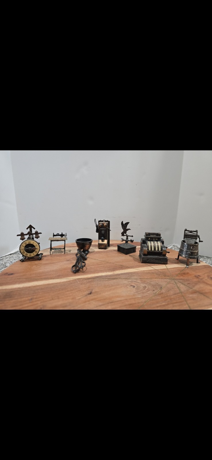 Vintage Durham Industries Lot Of 8 Die-Cast Apex Metal Miniature Furniture