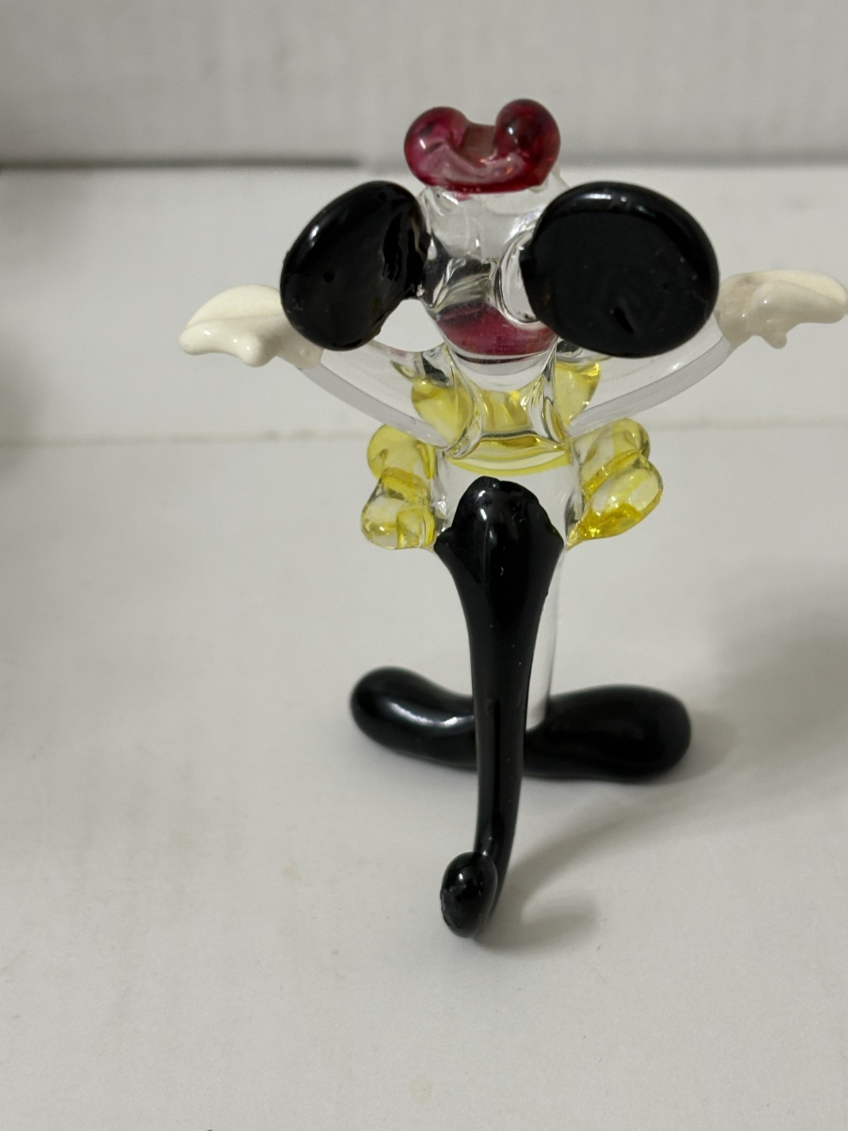 Antique Vintage Disney Blown Glass Art Mickey Mouse Figurine