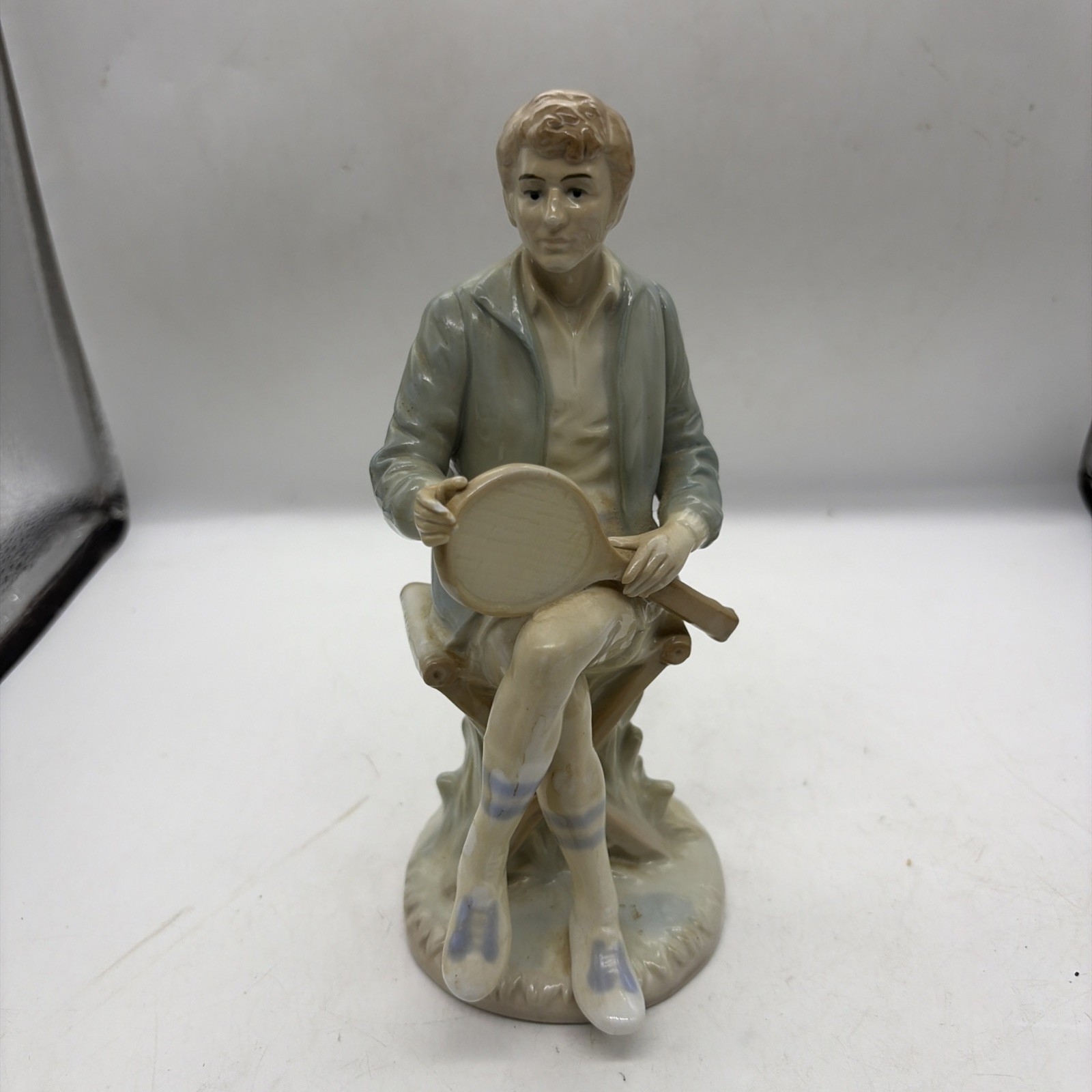 Vintage Lenwile China Ardalt Japan Hand Painted Male Tennis Player Figurine 7390