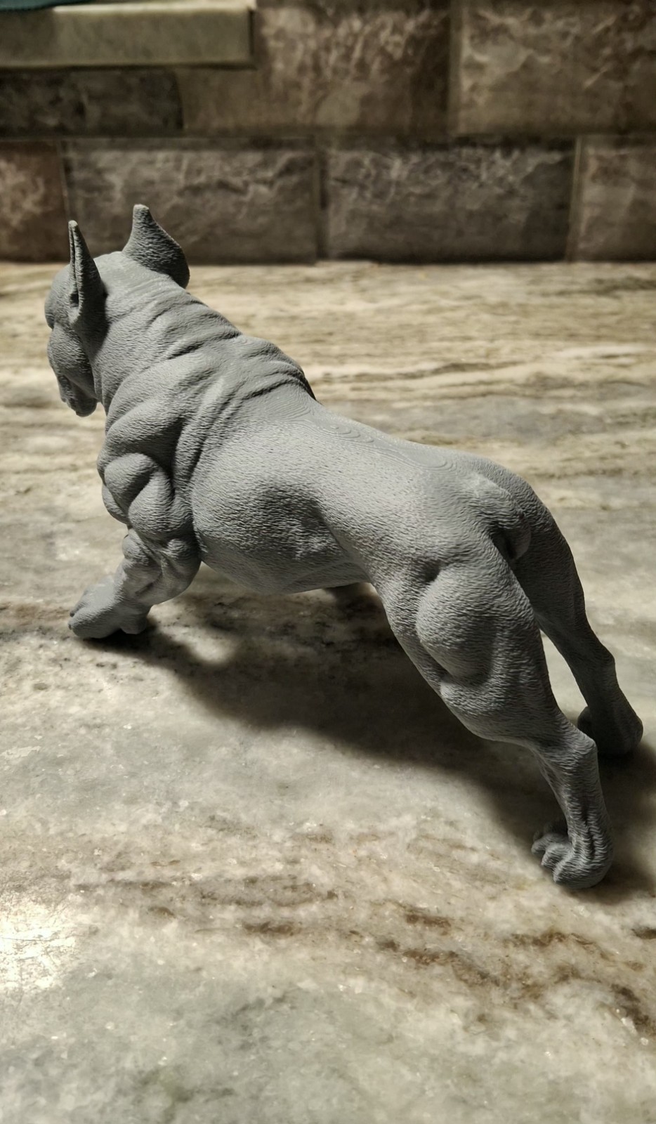 MUSCULAR CANE CORSO 3D PRINTED STATUETTE, GRAY COLOR. PLASTIC. HIGH DETAIL!