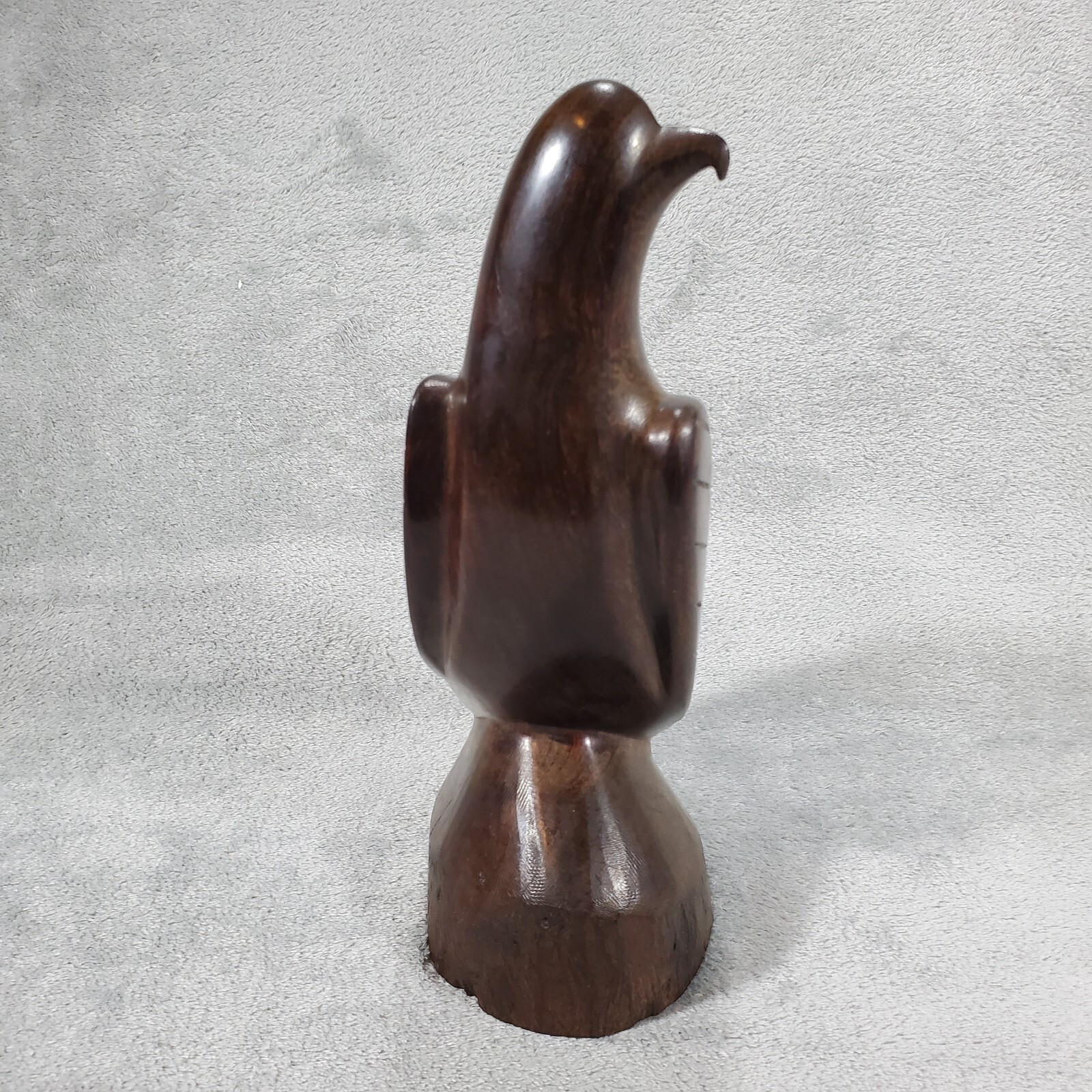 Vintage Ironwood Hand Carved Bald Eagle Sculpture 11 Inches Tall