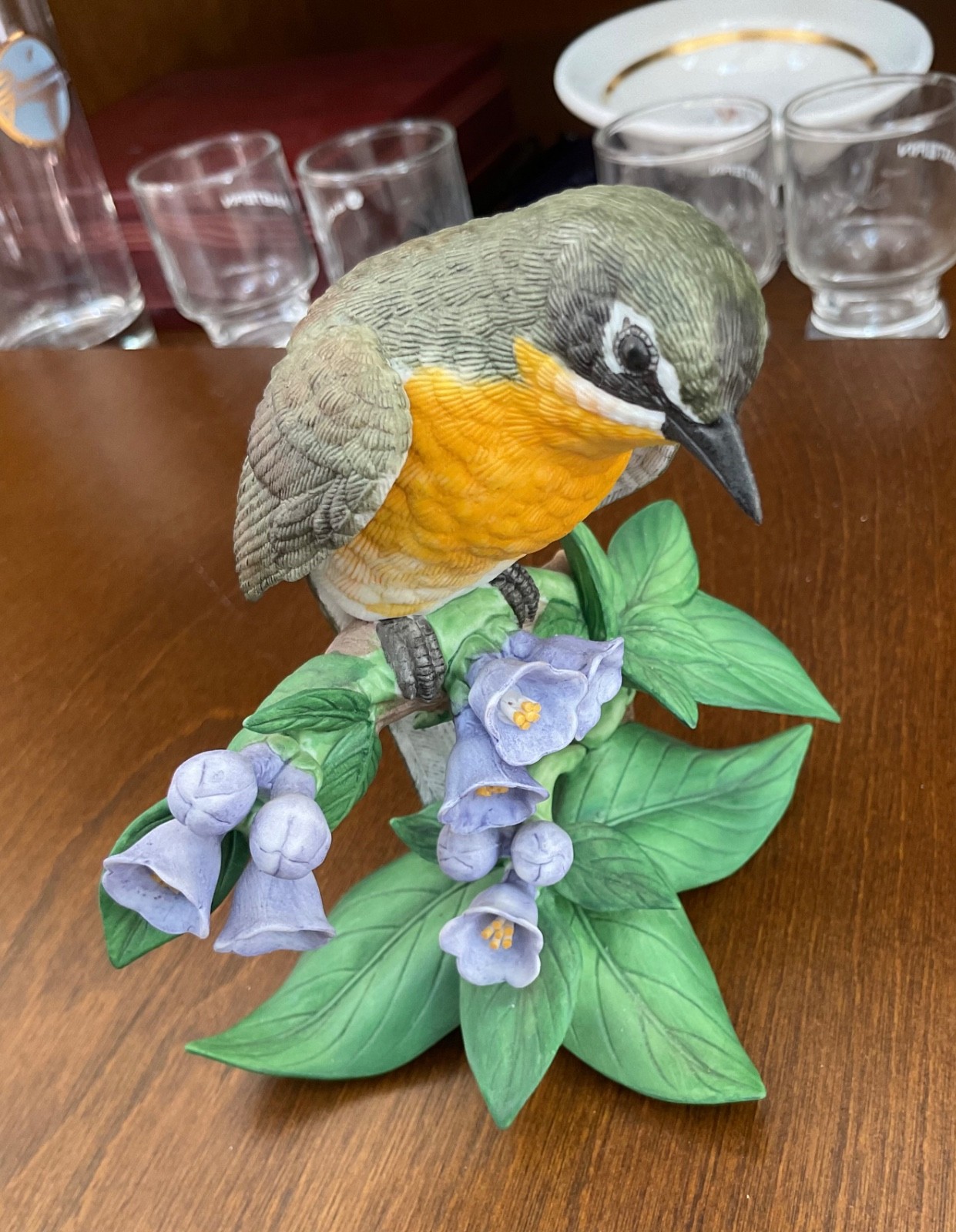 Lenox Yellow-breasted Chat Porcelain Garden Birds Collection Figurine