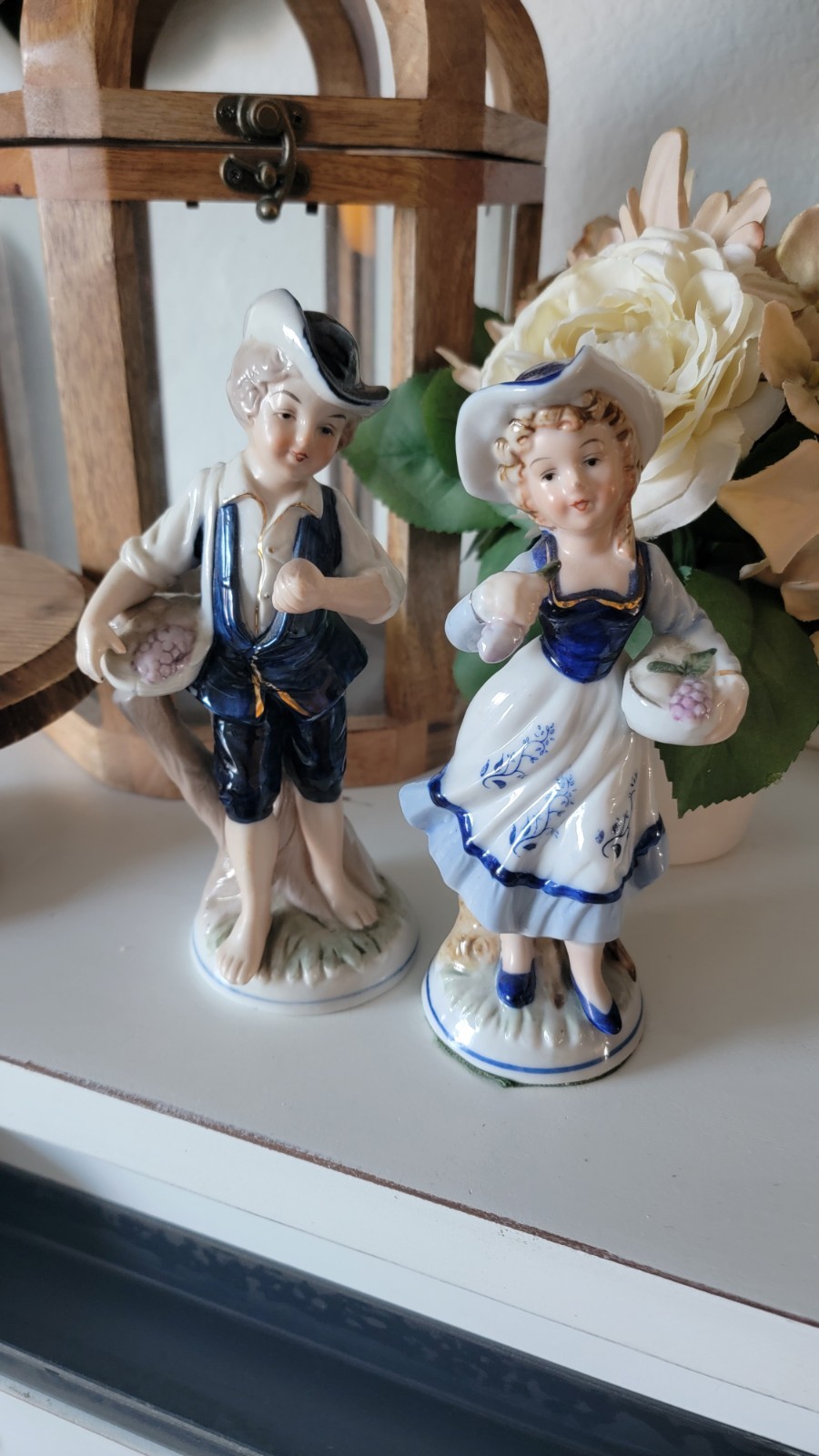 Antique Porcelain Figurine Couple