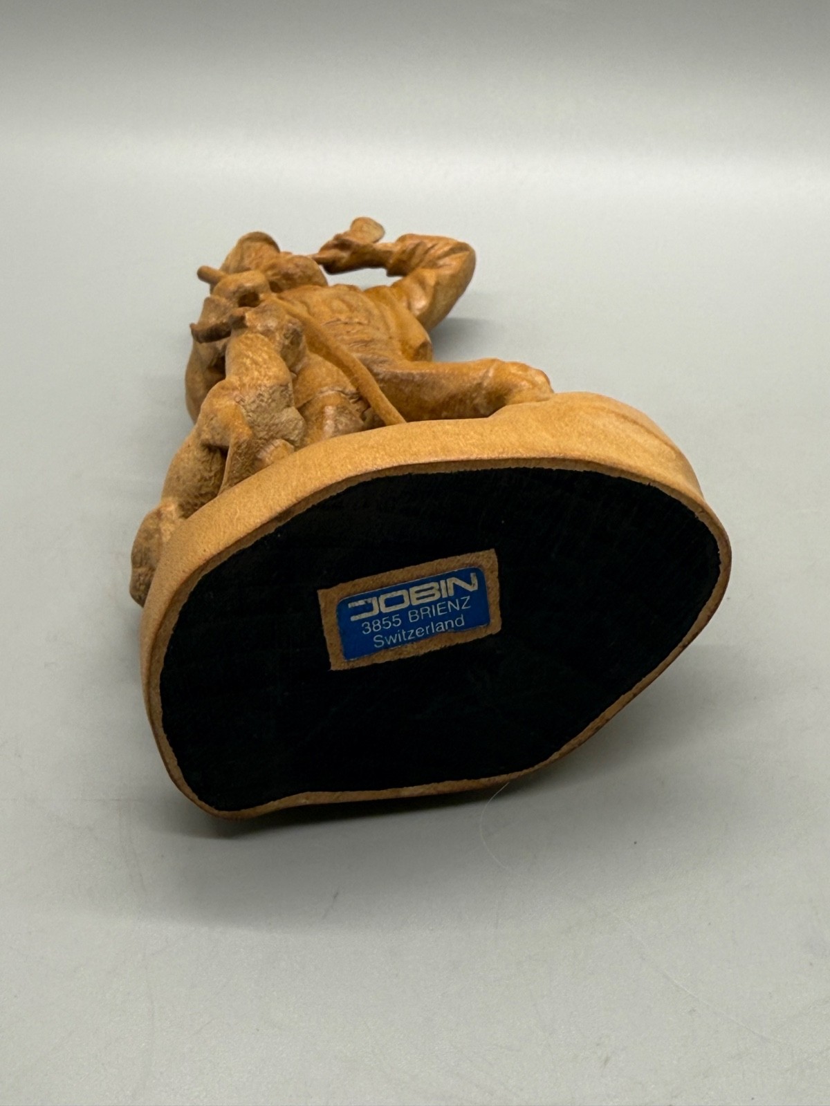 Vtg Switzerland Folk Art Shepherd Deer Wood Figurine Dobin Brienz 3855