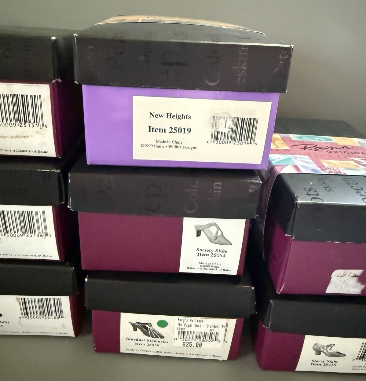 Lot 11 Just The Right Shoe By Raine 1999 2000 2001 2002 Decor Original Boxes COA