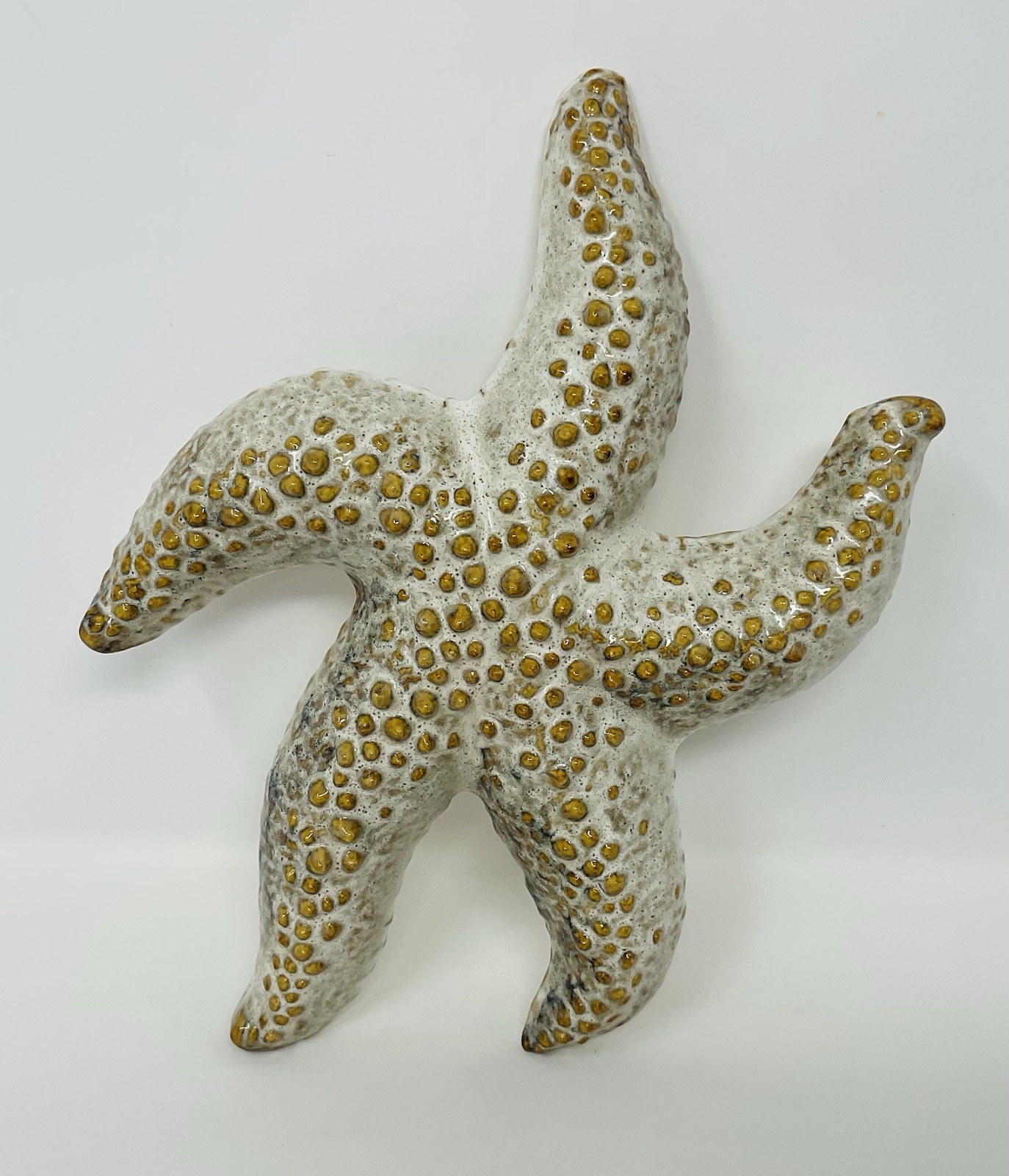 Vintage Ceramic Starfish Wall Plaque Beach Coastal Island Ocean Decor 9″ x 7″