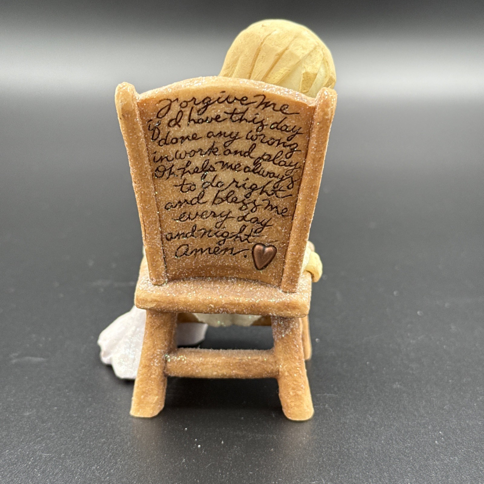 Foundations Enesco Karen Hahn Girl Chair Religious Figurine Forgive Me 112026
