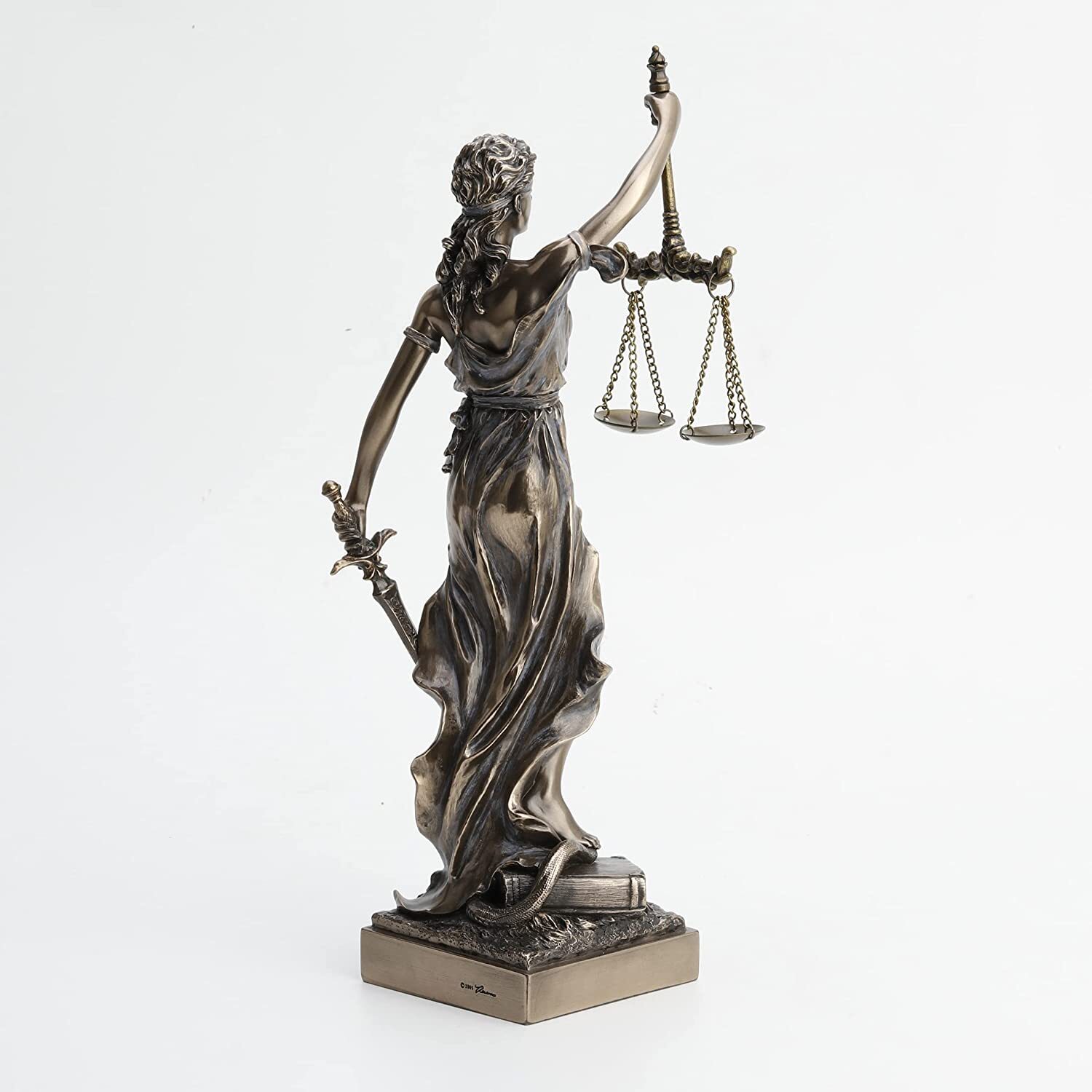13 Inch La Justicia Blind Folded Women Cold Cast Bronze Figurine