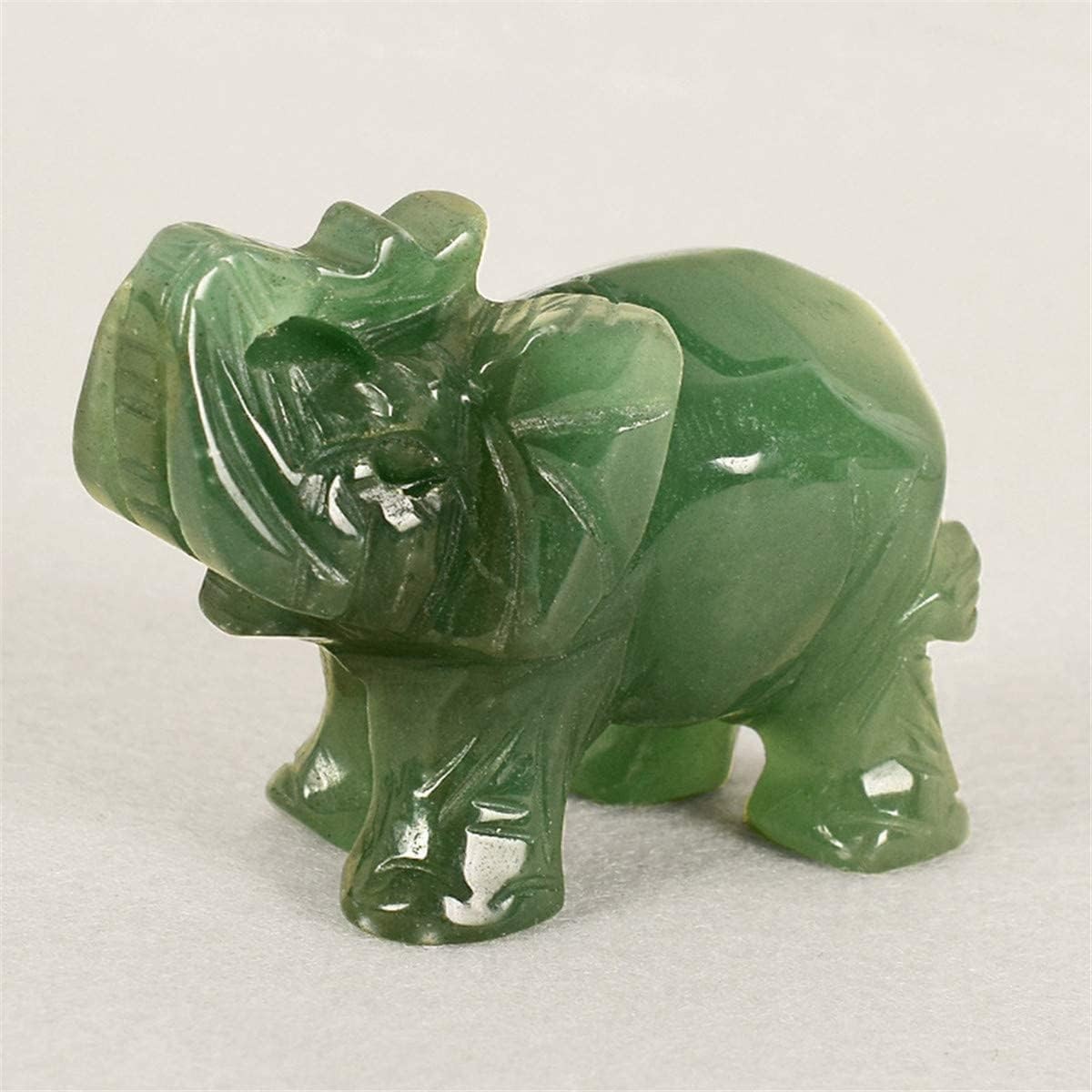Green Elephant Ornament, Elephant Statue, Jade Stone Handcraft Natural Jade S…