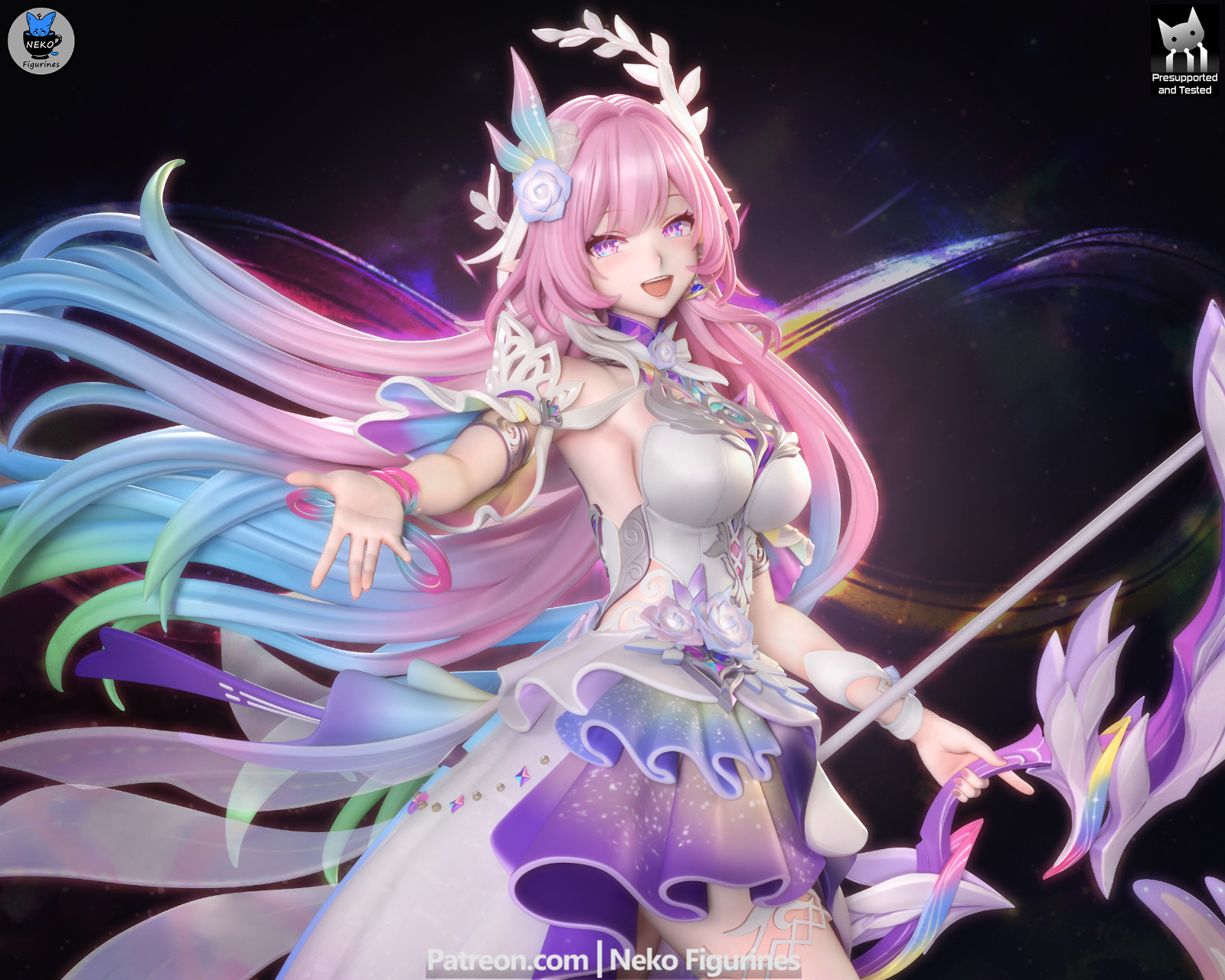 Cyrene Figurine Honkai Star Rail Hand Painted Model / DIY Kit 36 pcs