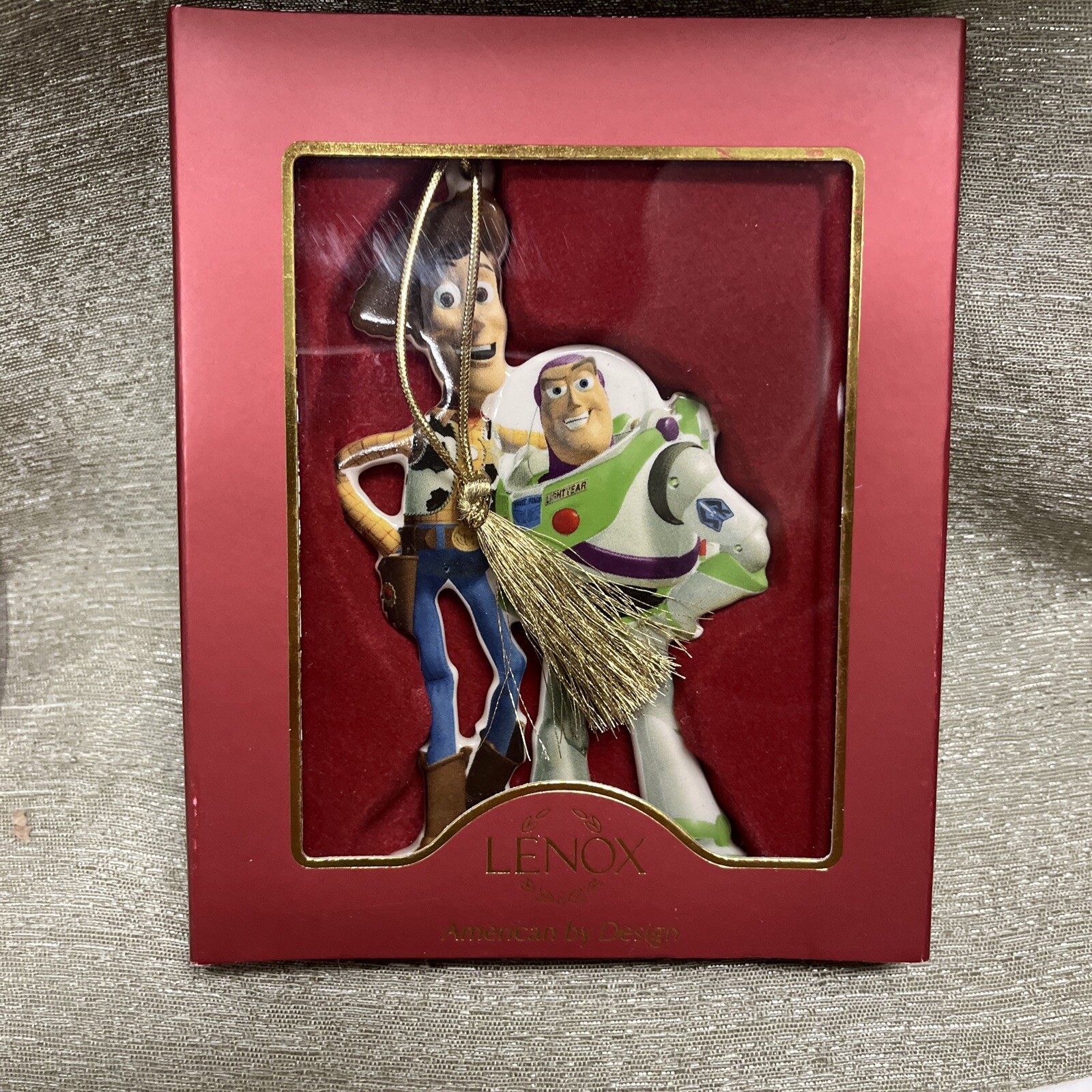 LENOX INFINITY and BEYOND TOY STORY ornament Woody Buzz Lightyear