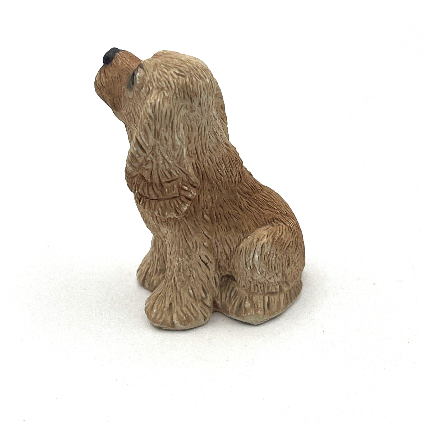 Vintage 1984 Stone Critter Collection Figurine Cocker Spaniel Dog Sitting
