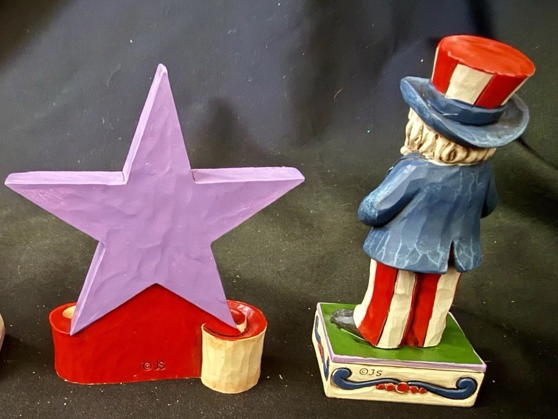 Jim Shore Young Uncle Sam, Freedom Star In Original Styrofoam