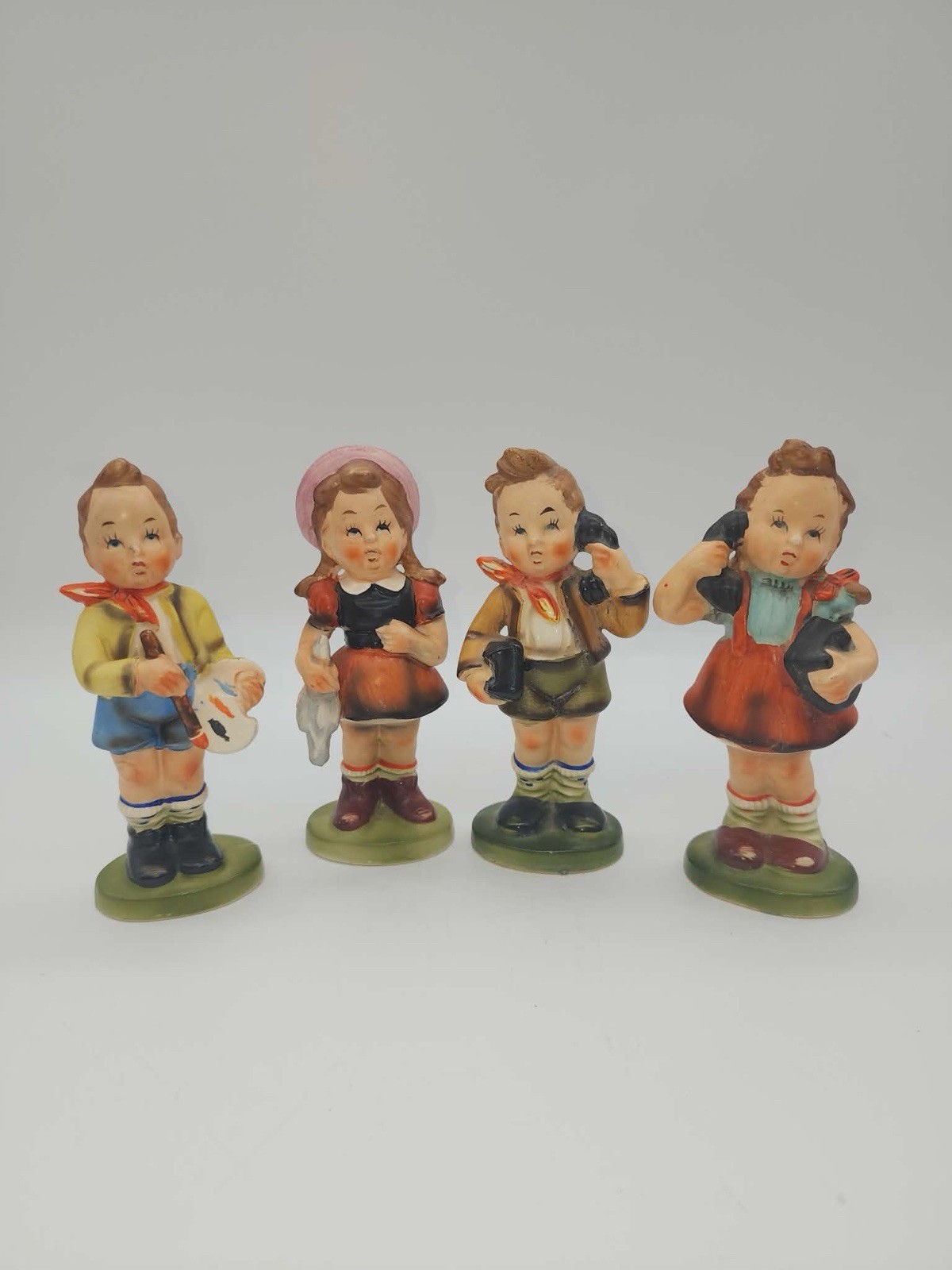 Vintage lot of 4 Apco Japan Hummels 2 Boys & 2 Girls