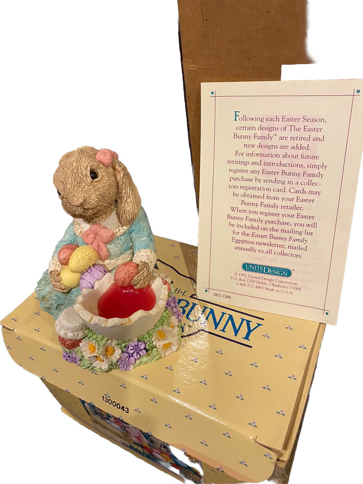The Easter Bunny Family ‘Coloring Eggs’ Rabbit United Design In Box