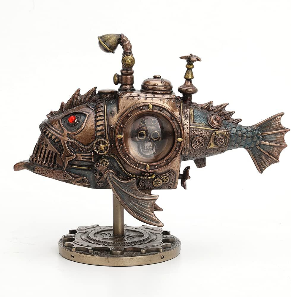 Veronese Design Hand Painted Steampunk Submarine Sci-fi Fantasy Statue