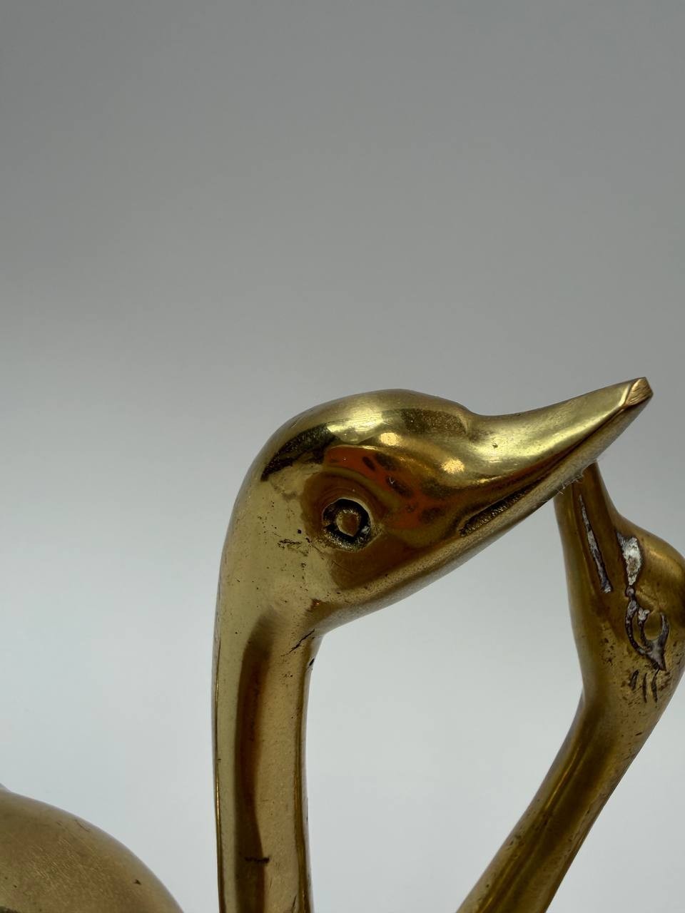 Vintage Brass Ducks Set 2 Made in Korea 1.30 lb Mid Century Decor