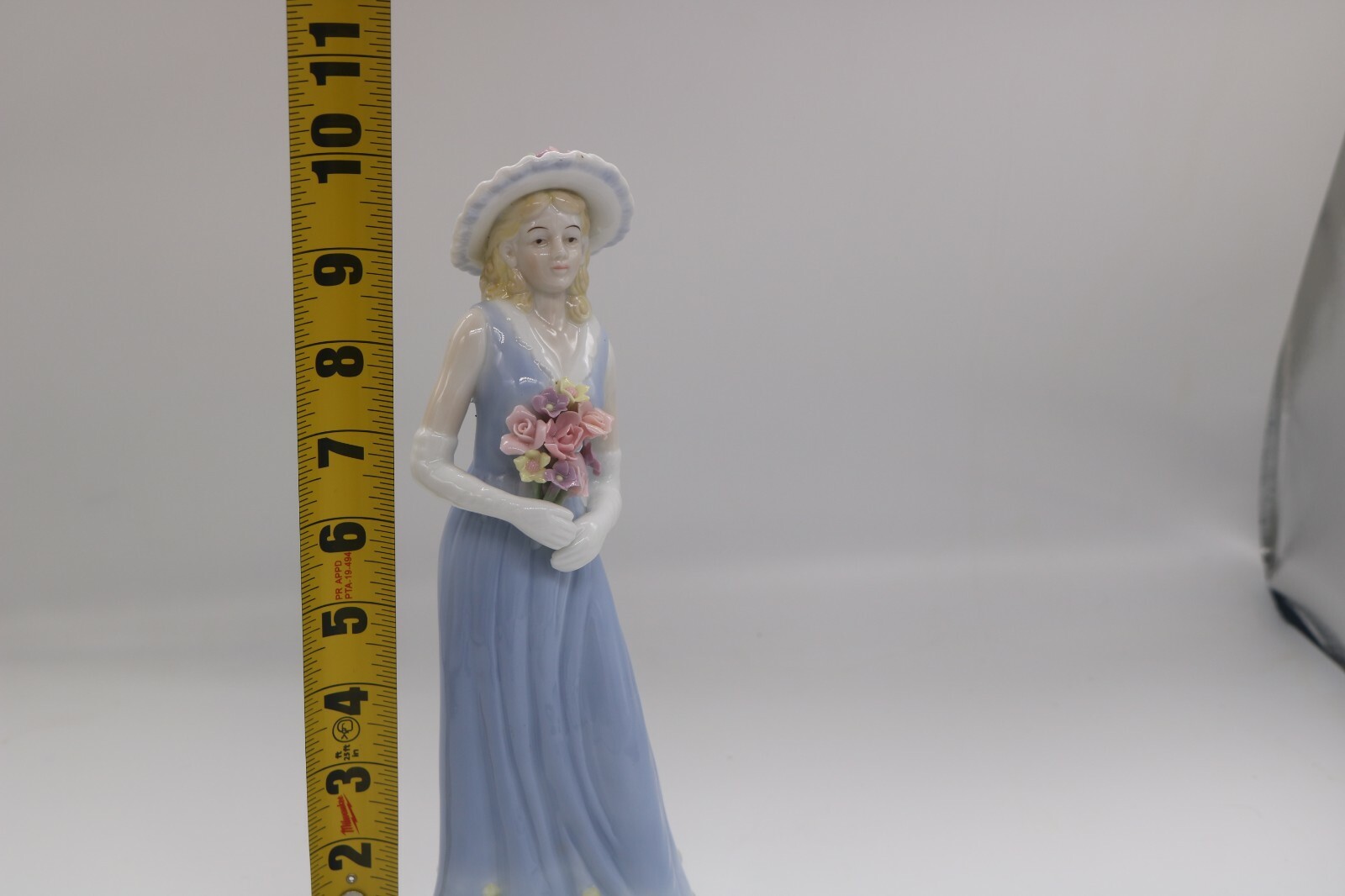 Vintage Porcelain Woman with Flowers
