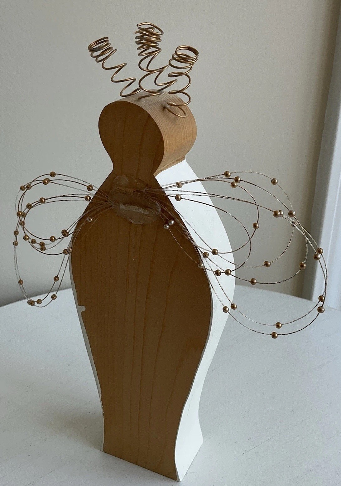 Gift for Godmother Angel Wooden Cutout Figurine Shelf Decoration Farmhouse New