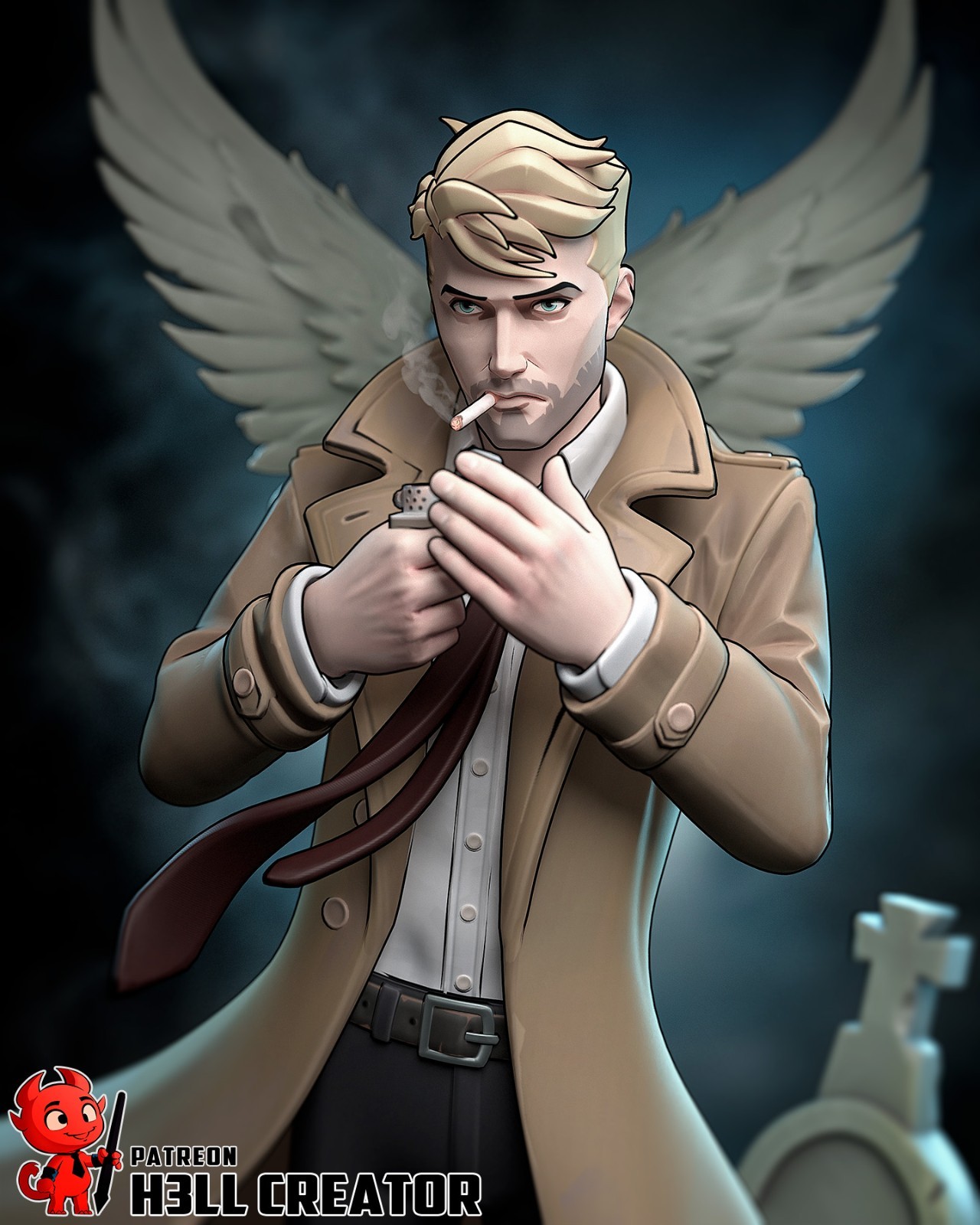 John Constantine Figurine DC Comics Hand Painted Model / DIY Kit 20p