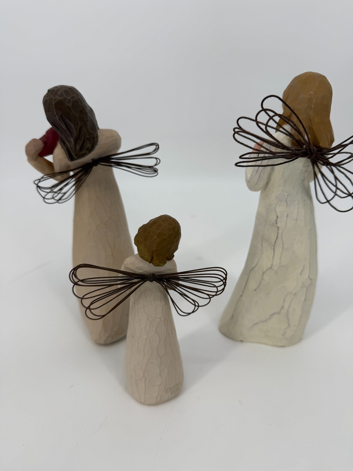 Willow Tree Angels Figurines Sue Lordi. Angel Of Peace, Heart, Healing lot of 3
