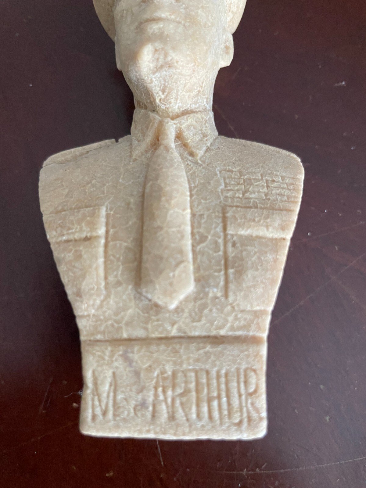 General Douglas MacArthur Bust World War ll Korean War Sandstone 4-1/4″ Tall