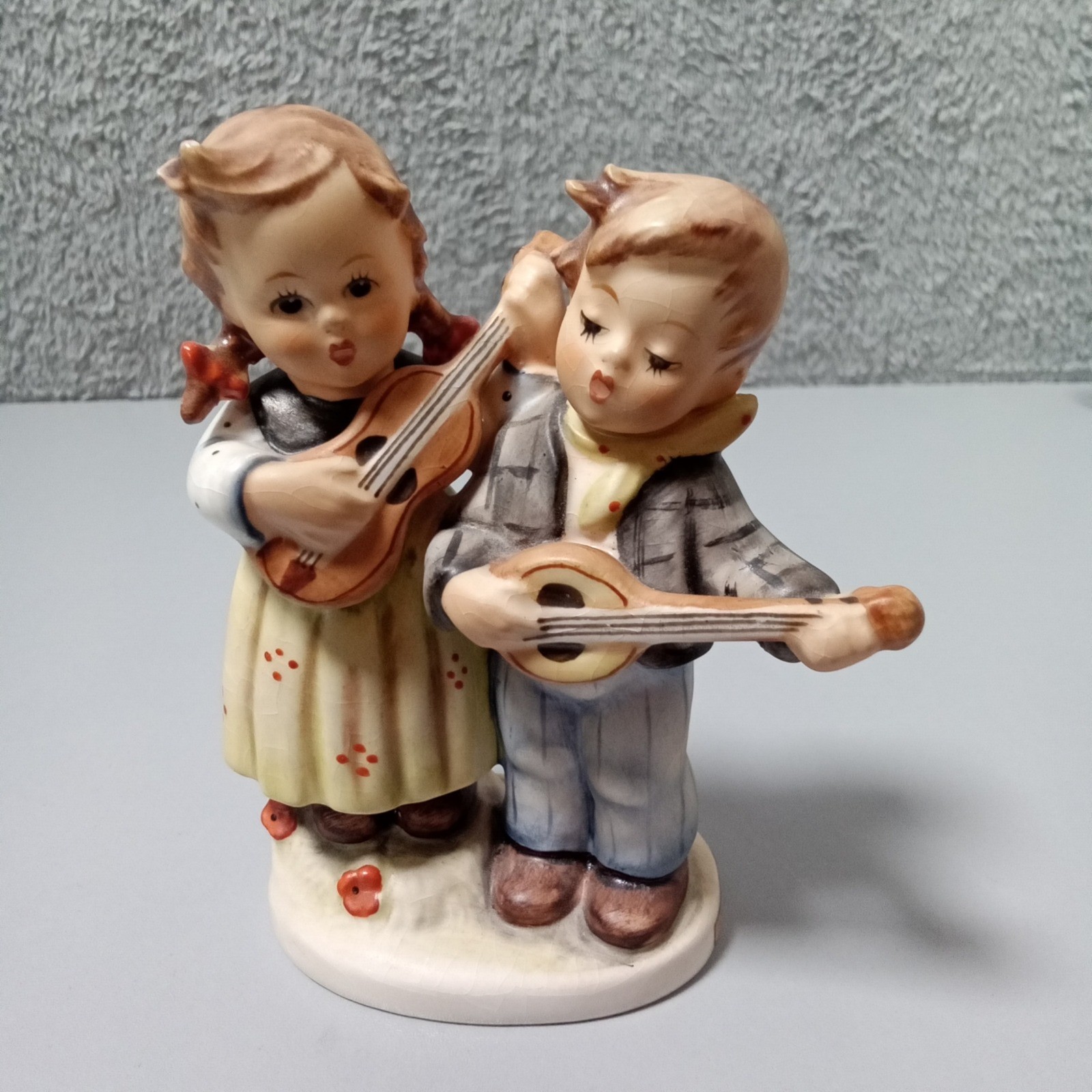 Vintage Happy Days Porcelain Figurine West Germany Musical Boy Girl 4 Inch