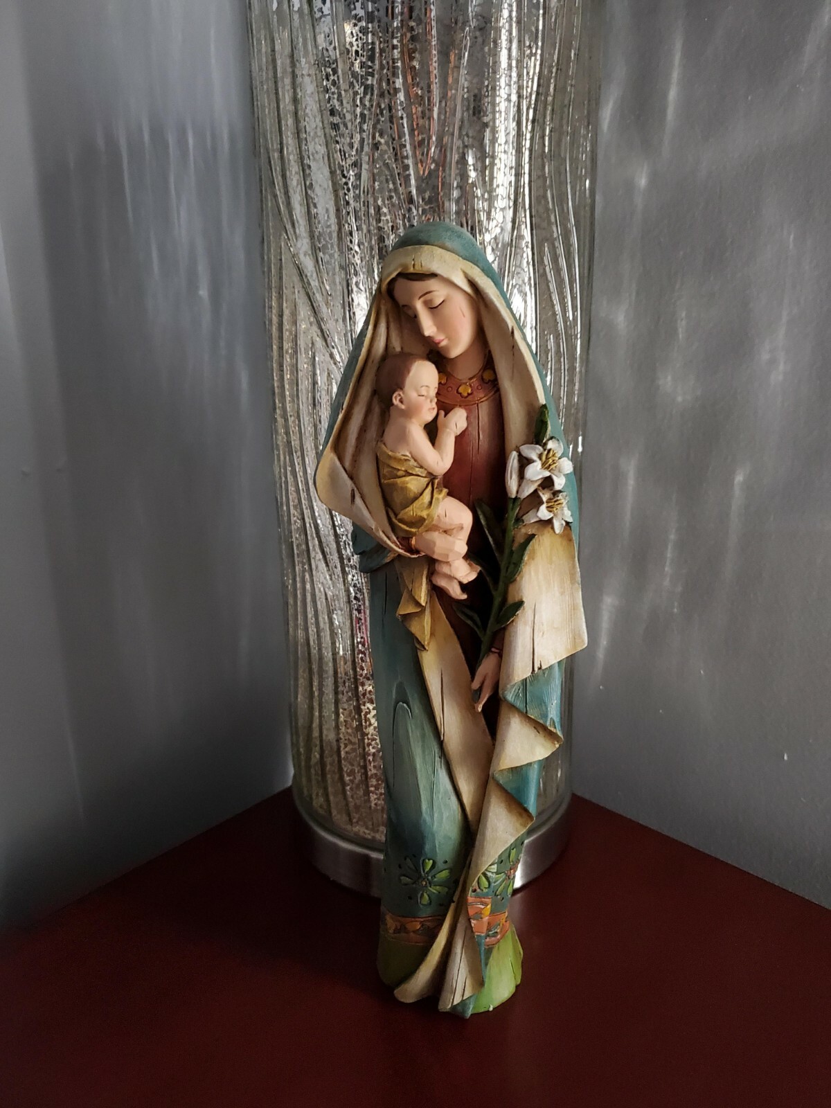 Madonna and Child Statue Blessed Virgin Mary Baby Jesus Figurine Religious Gift