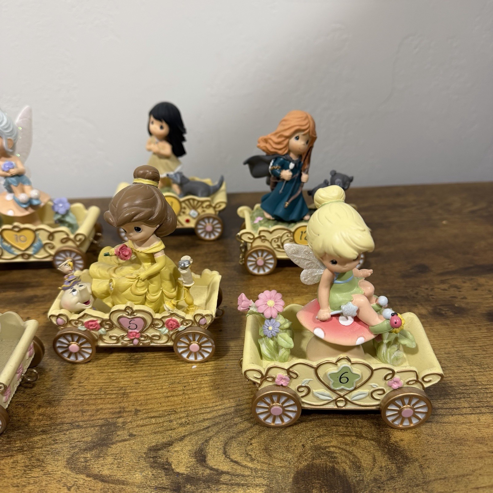 Precious Moments Disney Princess Parade Birthday Train Set 13 Pieces 1-12 READ