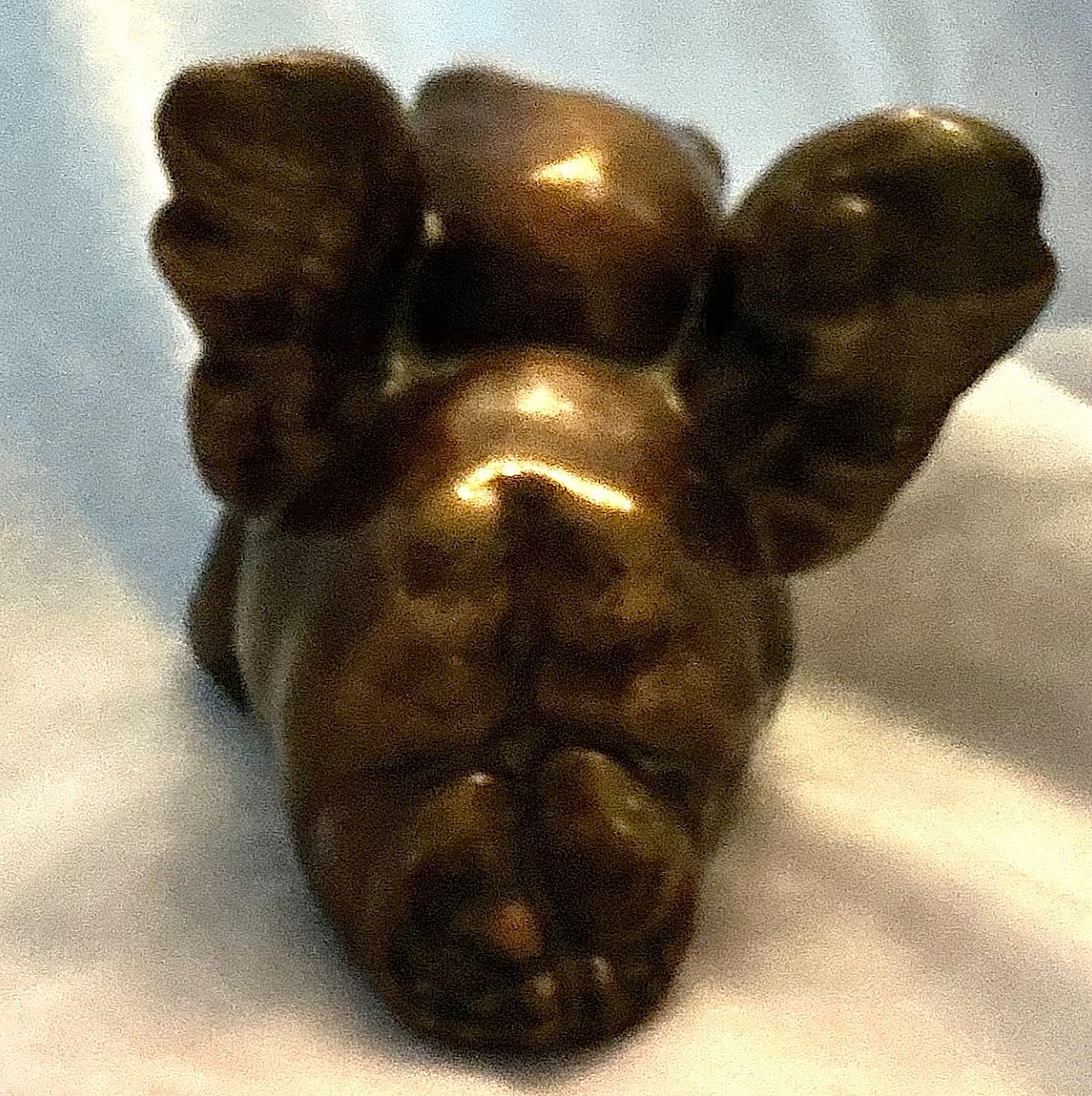 Vintage winged grotesque gargoyle cast metal Figurine Gothic Decor 14oz