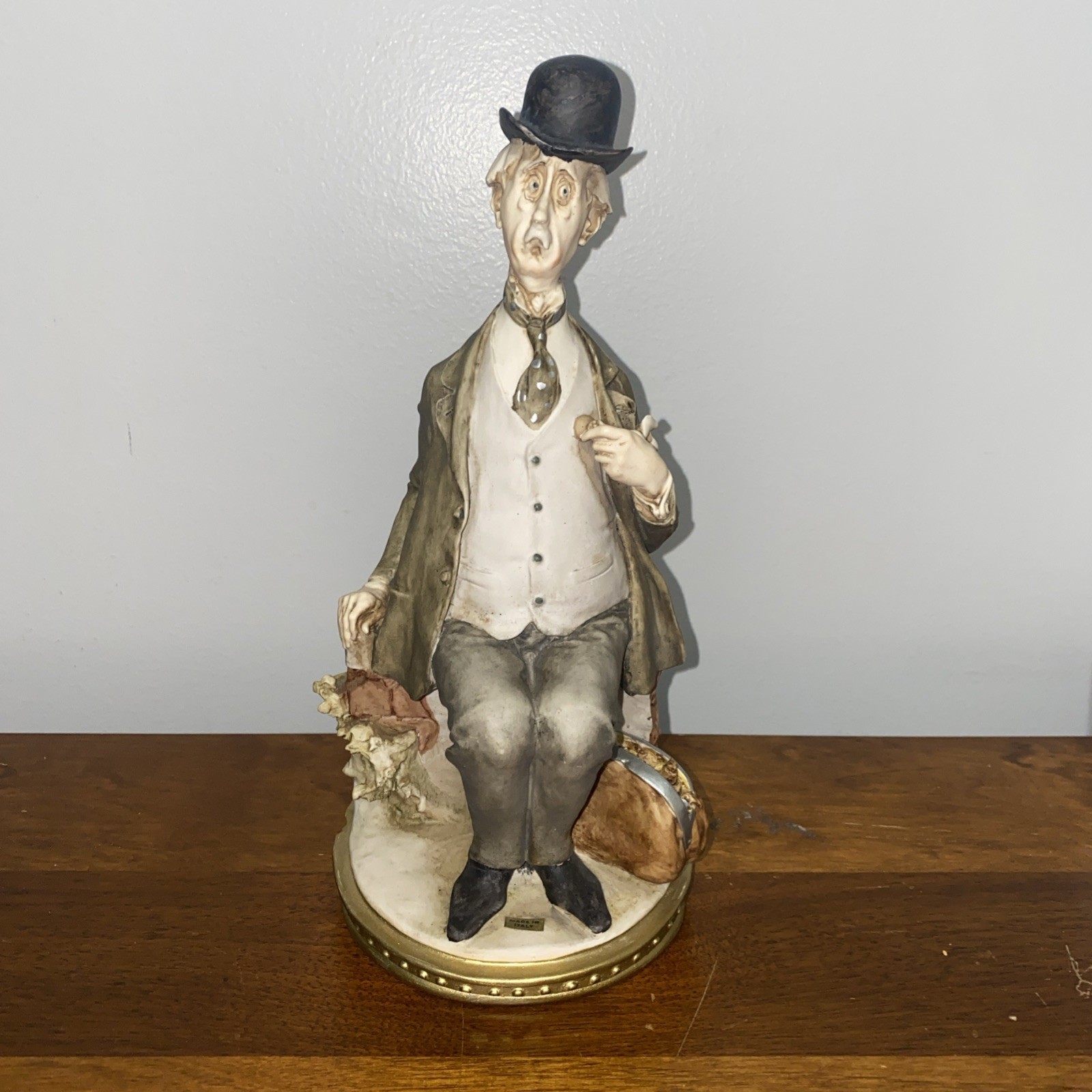 Giuseppe Cappe Worried Doctor Figurine Capodimonte Sculpture Porcelain Italy