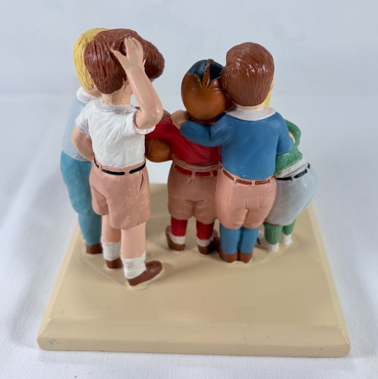 Vintage 1990 Football Huddle Figurine Inspired by Saturday Evening Post #404
