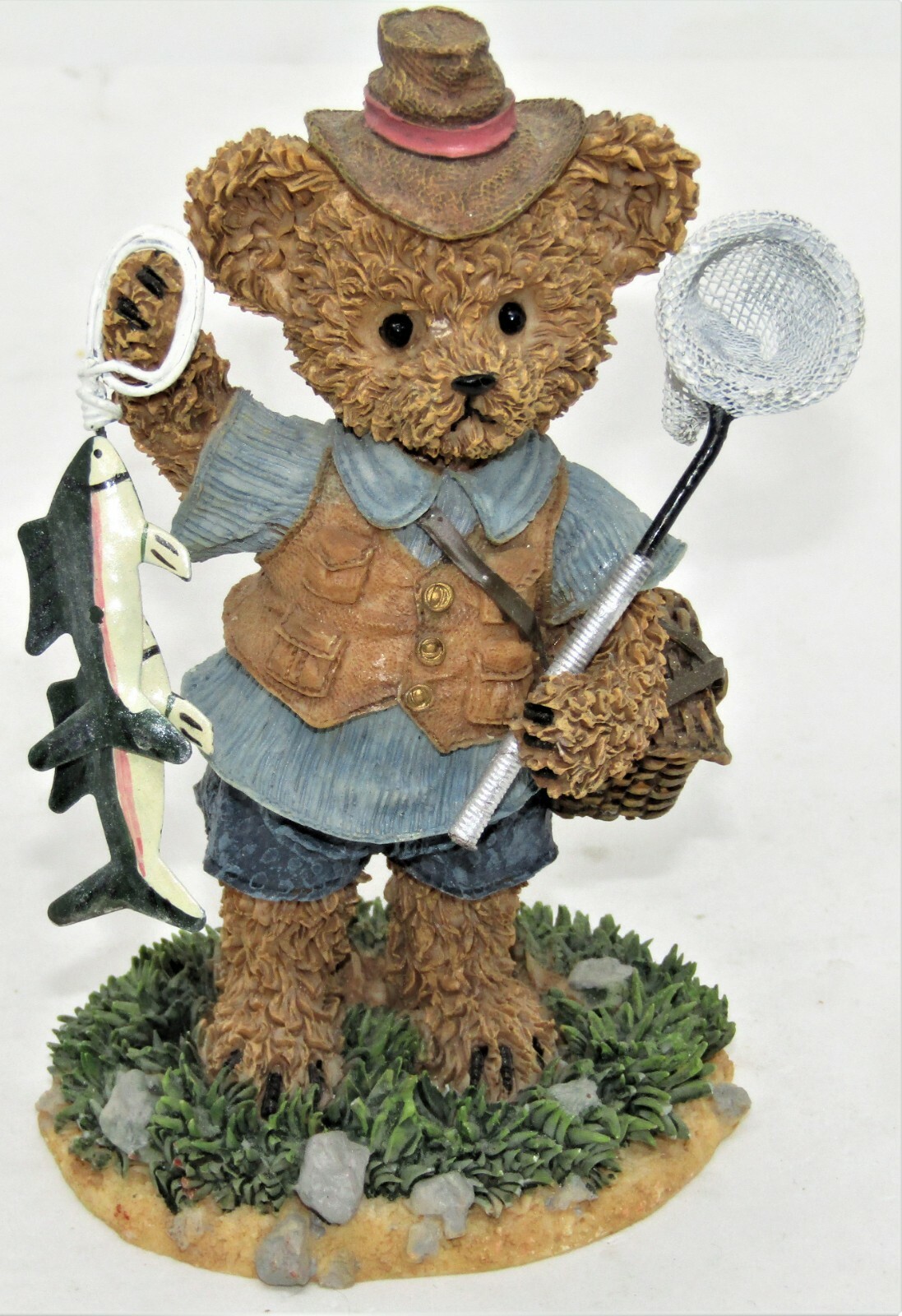 Home Interiors Gifts #11832 Kuddles Korner Fisherman Bear June 2002