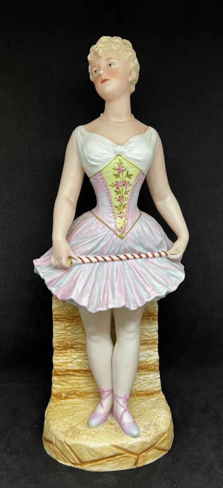 Gebruder Heubach-German Bisque-Young Woman Ballerina w/Lavender Tutu 14 1/2″