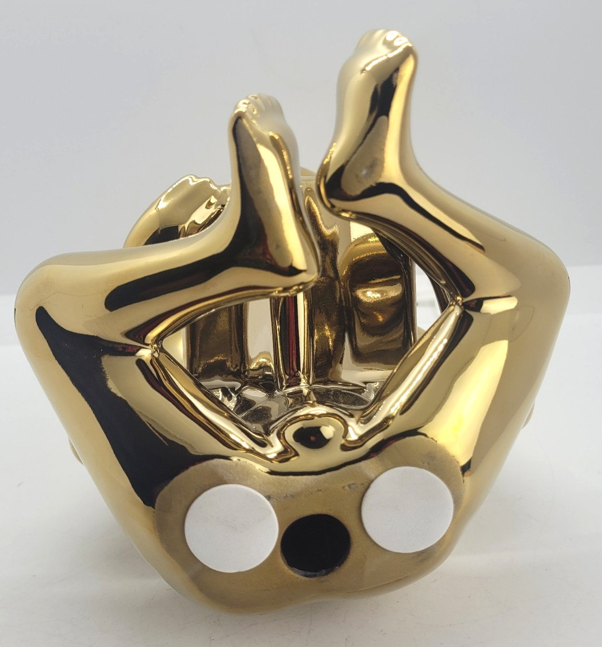 Ceramic Metallic Mirror Finish Gold Thinker