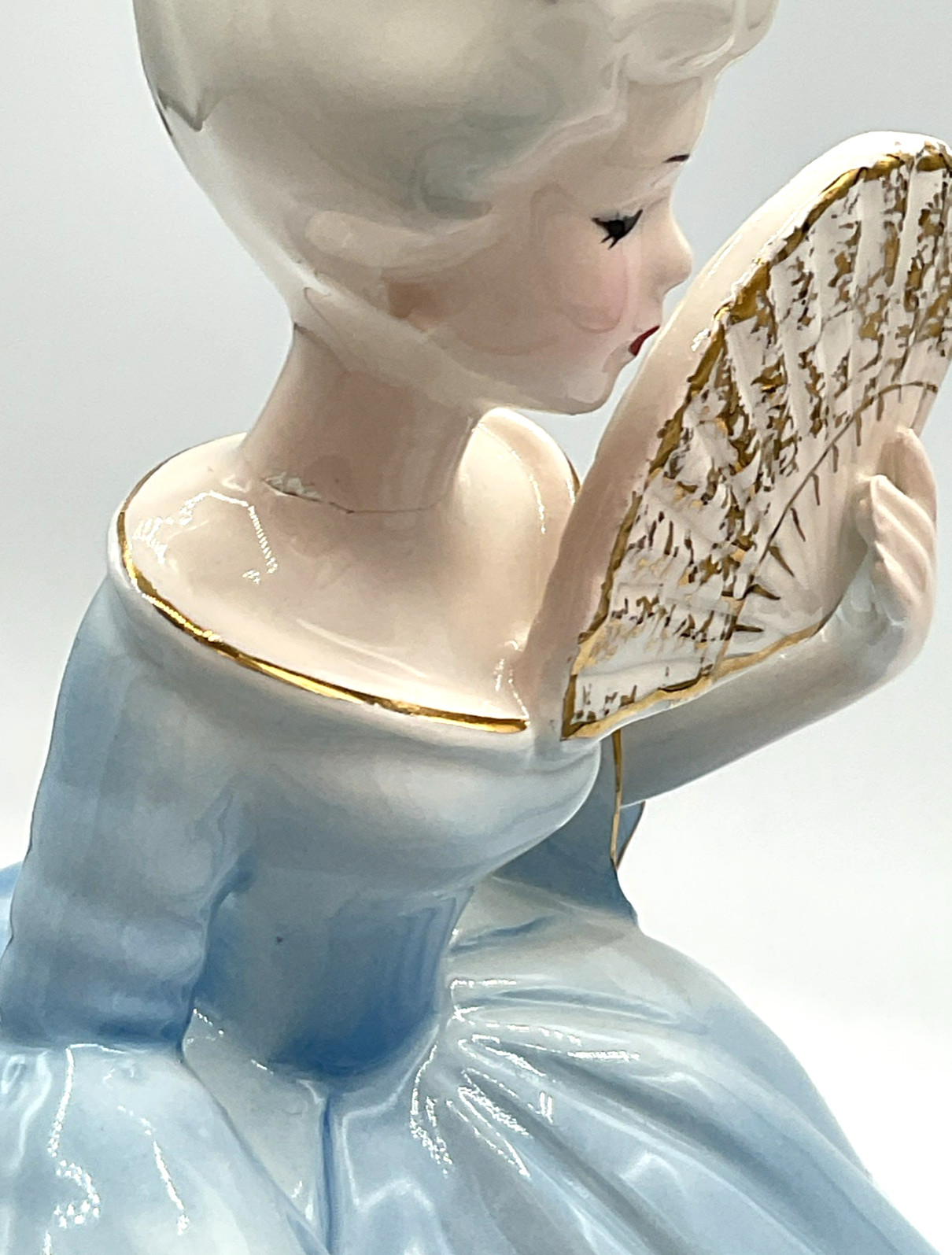 SEE ISSUES 10-inch Josef Originals Adelaide Holding Fan Figurine Colonial Days