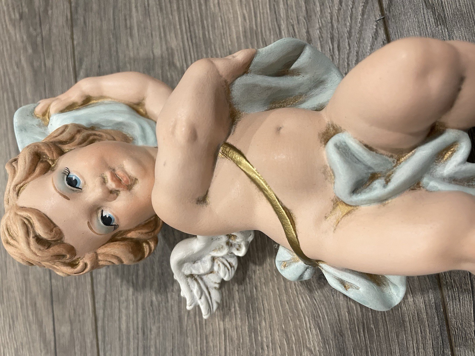 Pair Of Vintage Eleanore Ceramic Victorian Children Angle Figures