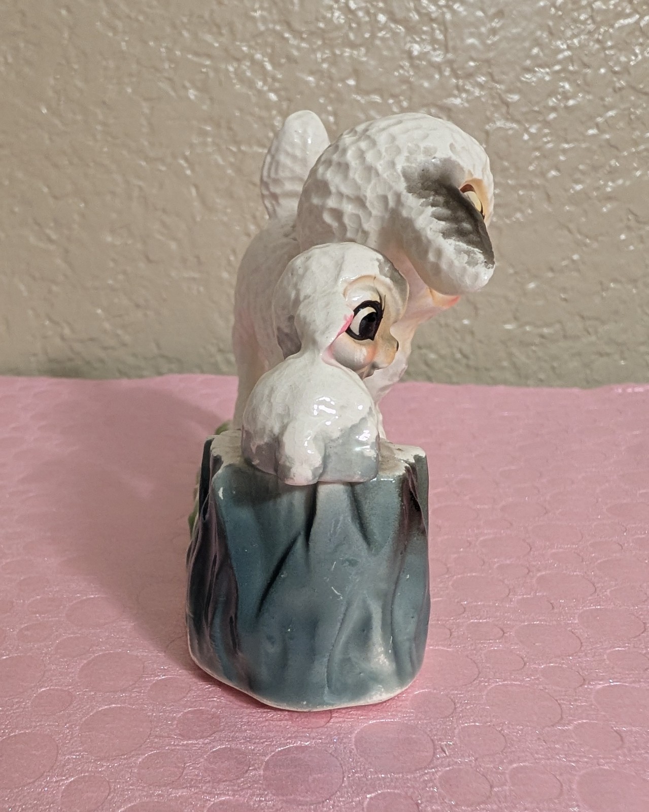 Vintage UCAGCO Japan Anthropomorphic Lamb Figurine Big Eyes Sheep Kitsch 1950s