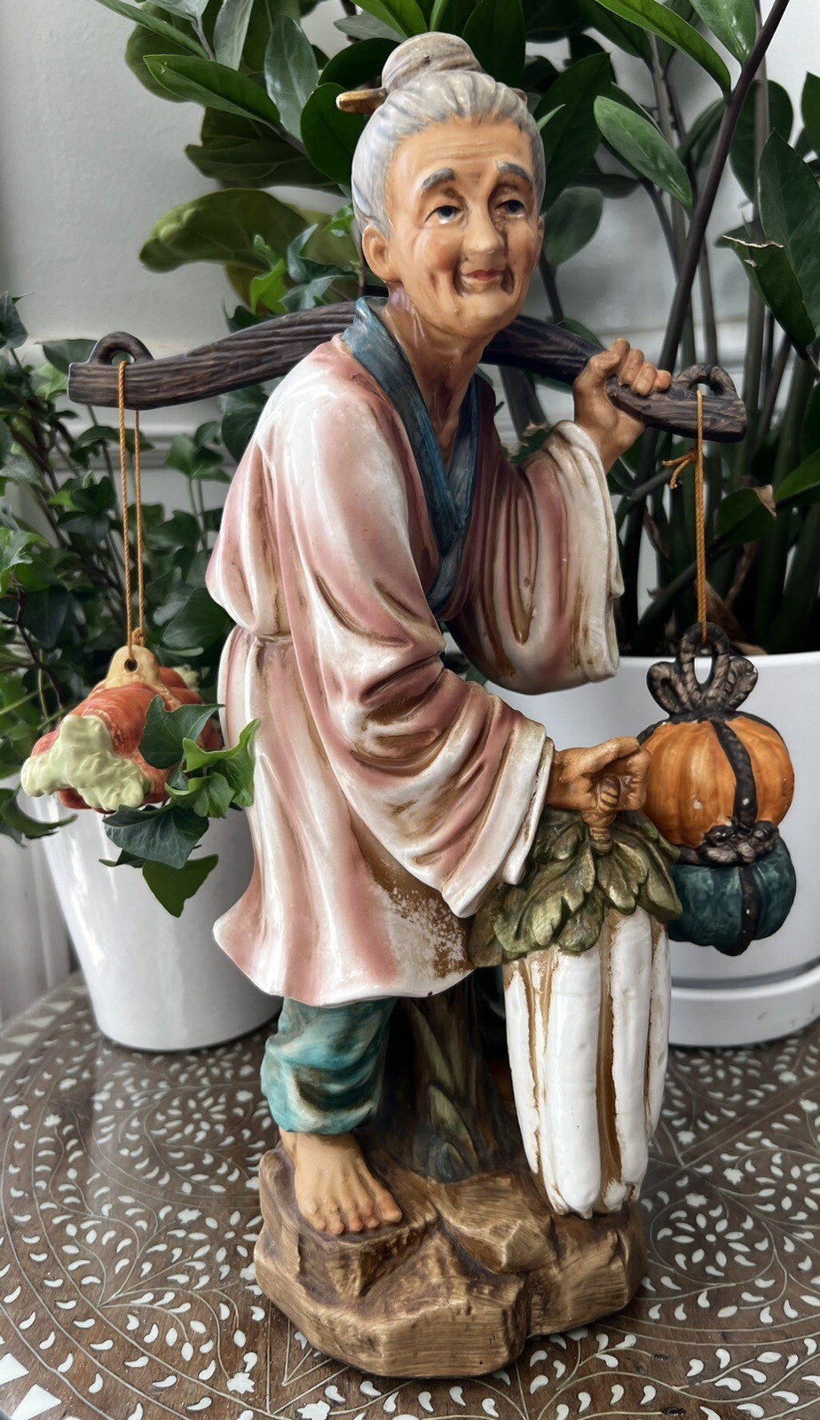 Vintage & Retired 1970s Mamasan Ceramic Japanese Hand Painted Figurine