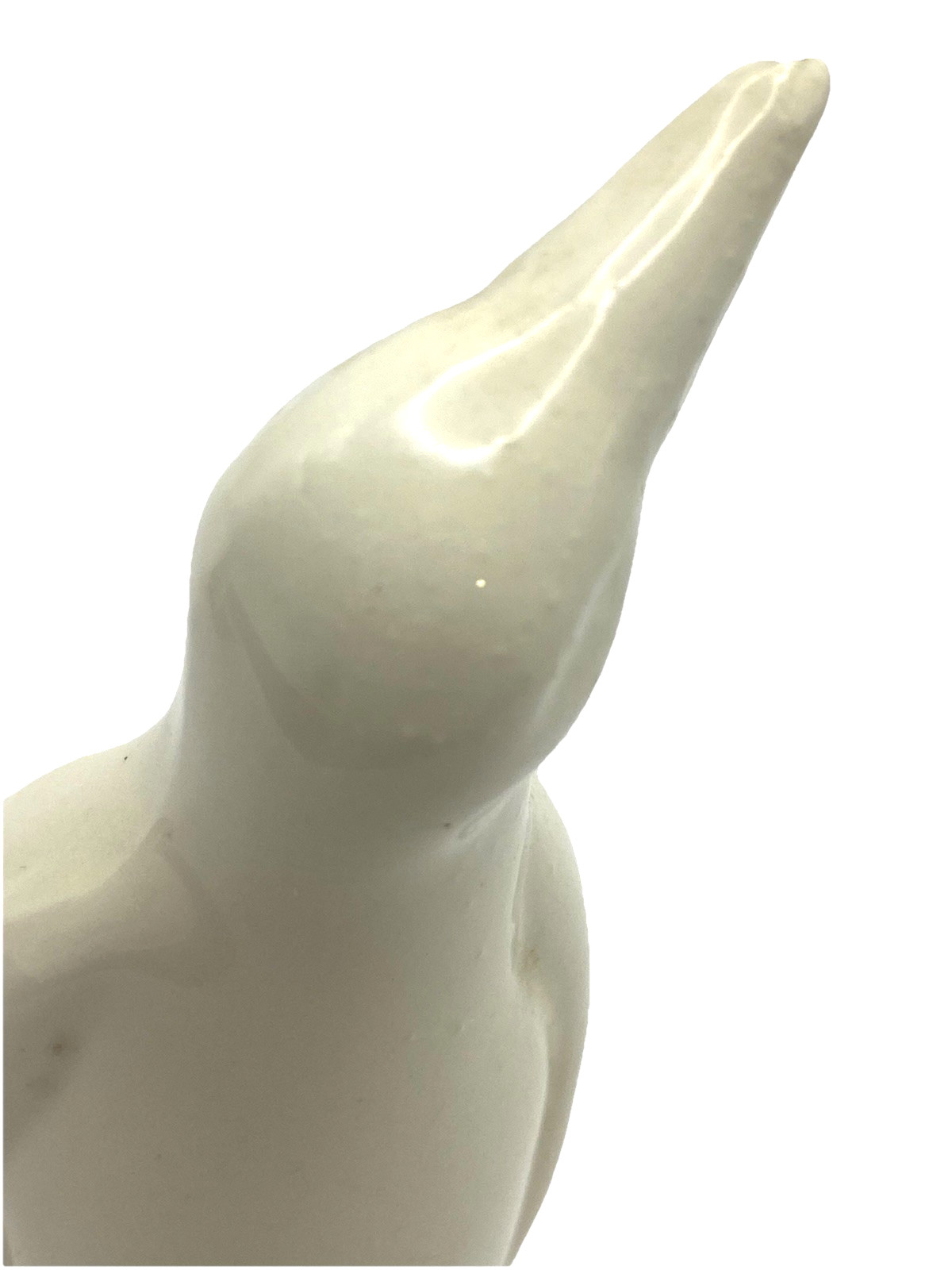 Vintage White Ceramic Penguin Figurine Minimalist Mid Century Style 4”