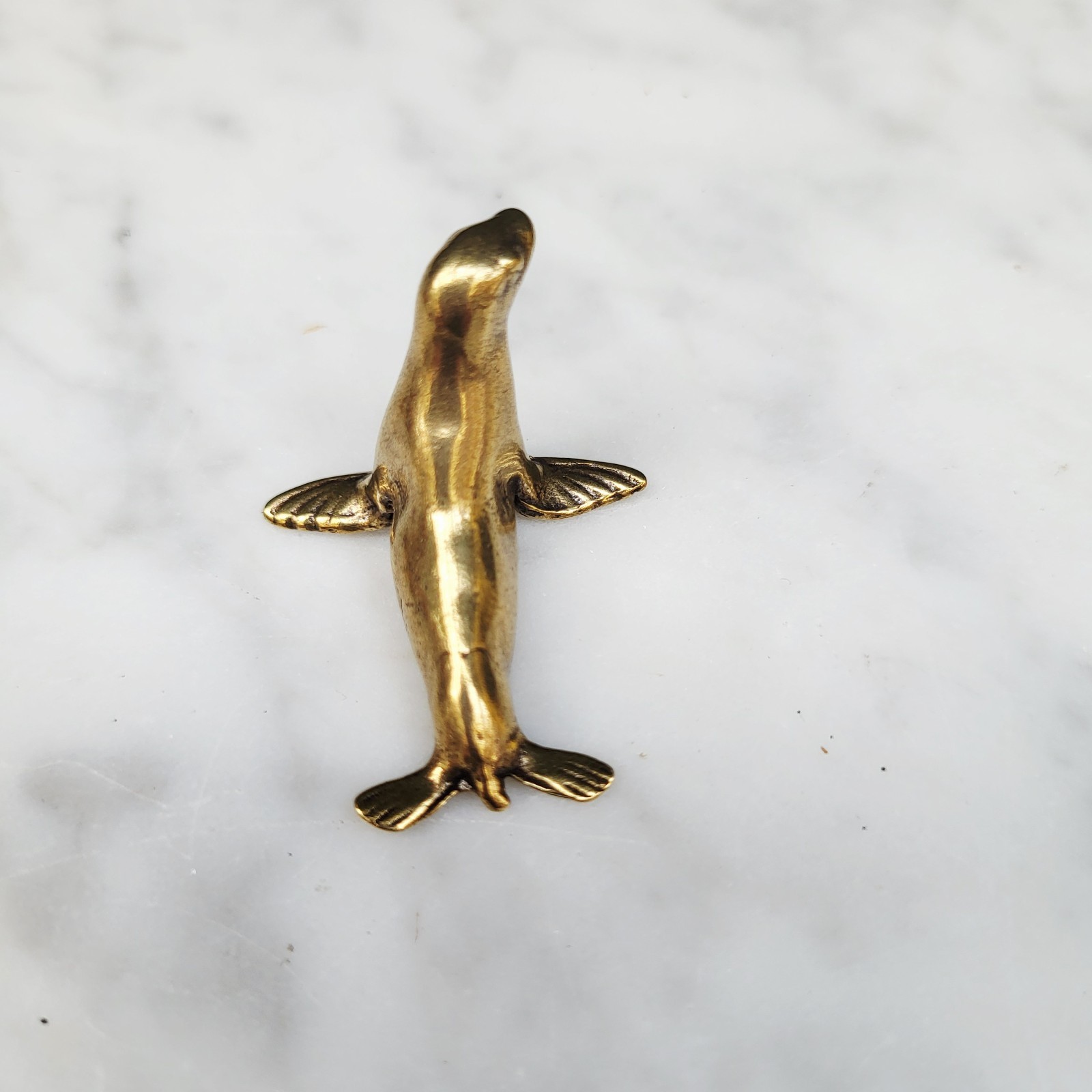 Minature Brass HighDetail Crafted Figurine Sea Lion Seal Ocean Marine Sealife