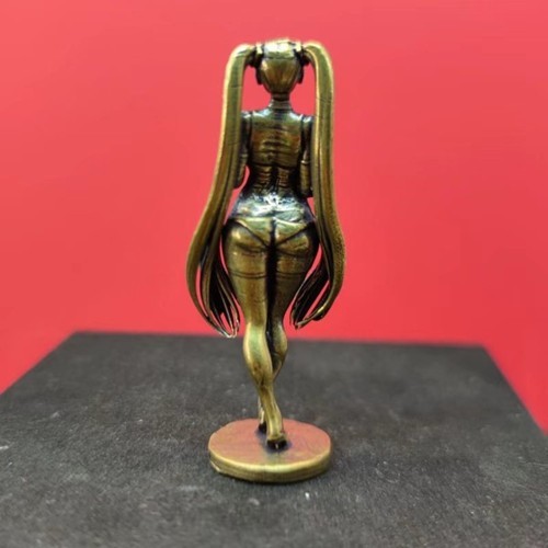 Bronze Finish Anime Style Female Mini Figurine – Sensual Art Collectible