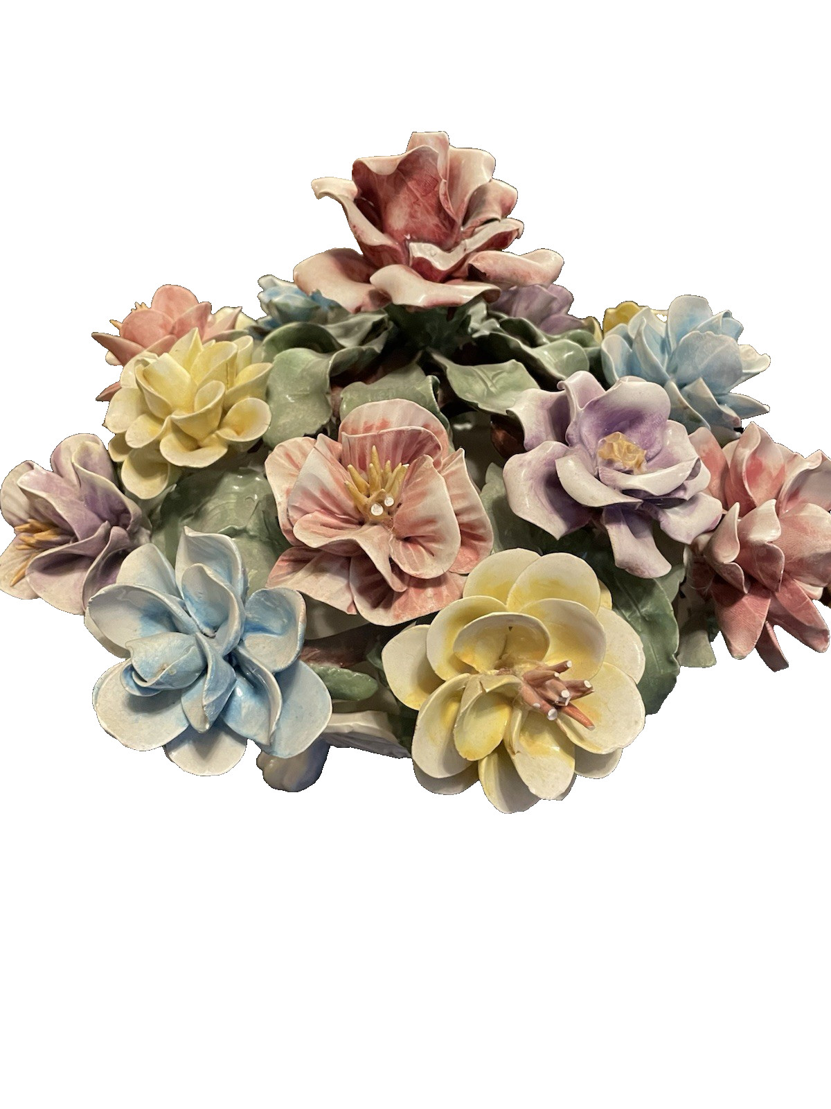 Vintage Porcelain Flower Arrangement Capodimonte Used